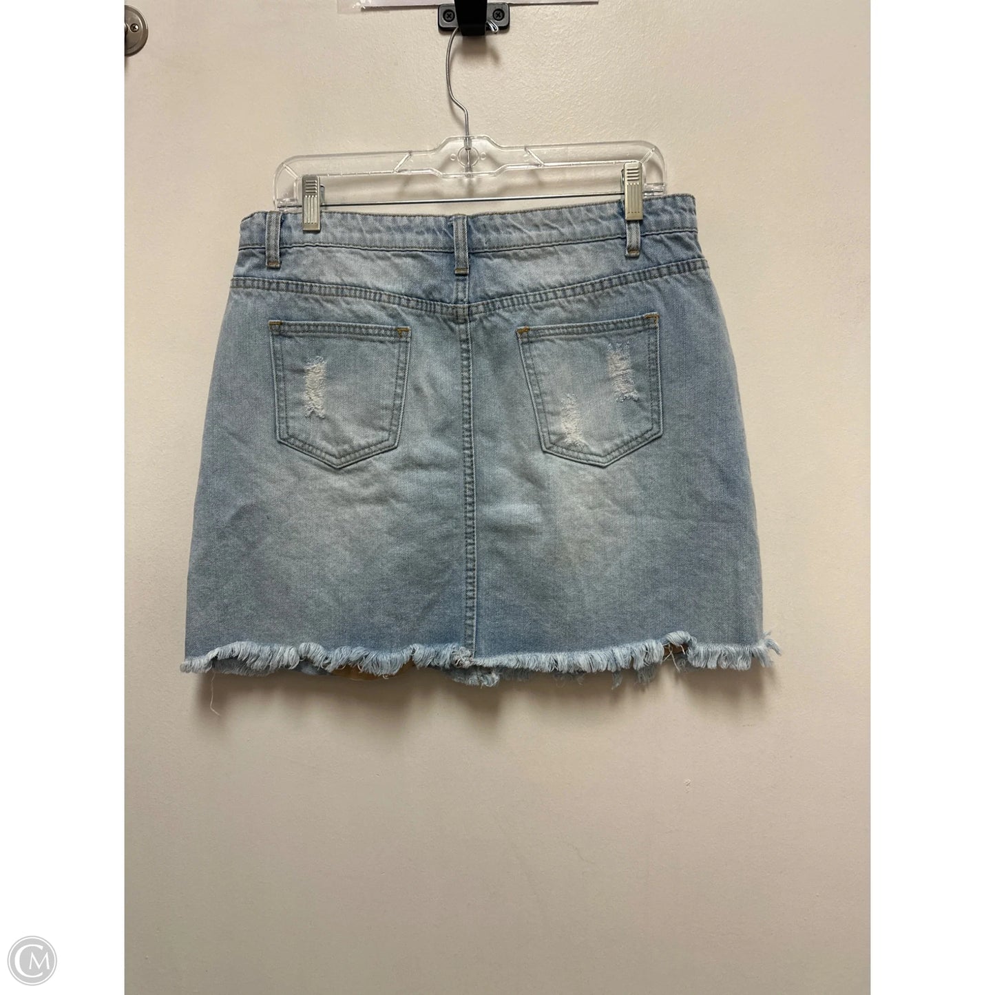 Skirt Mini & Short By Clothes Mentor In Blue Denim, Size: 16