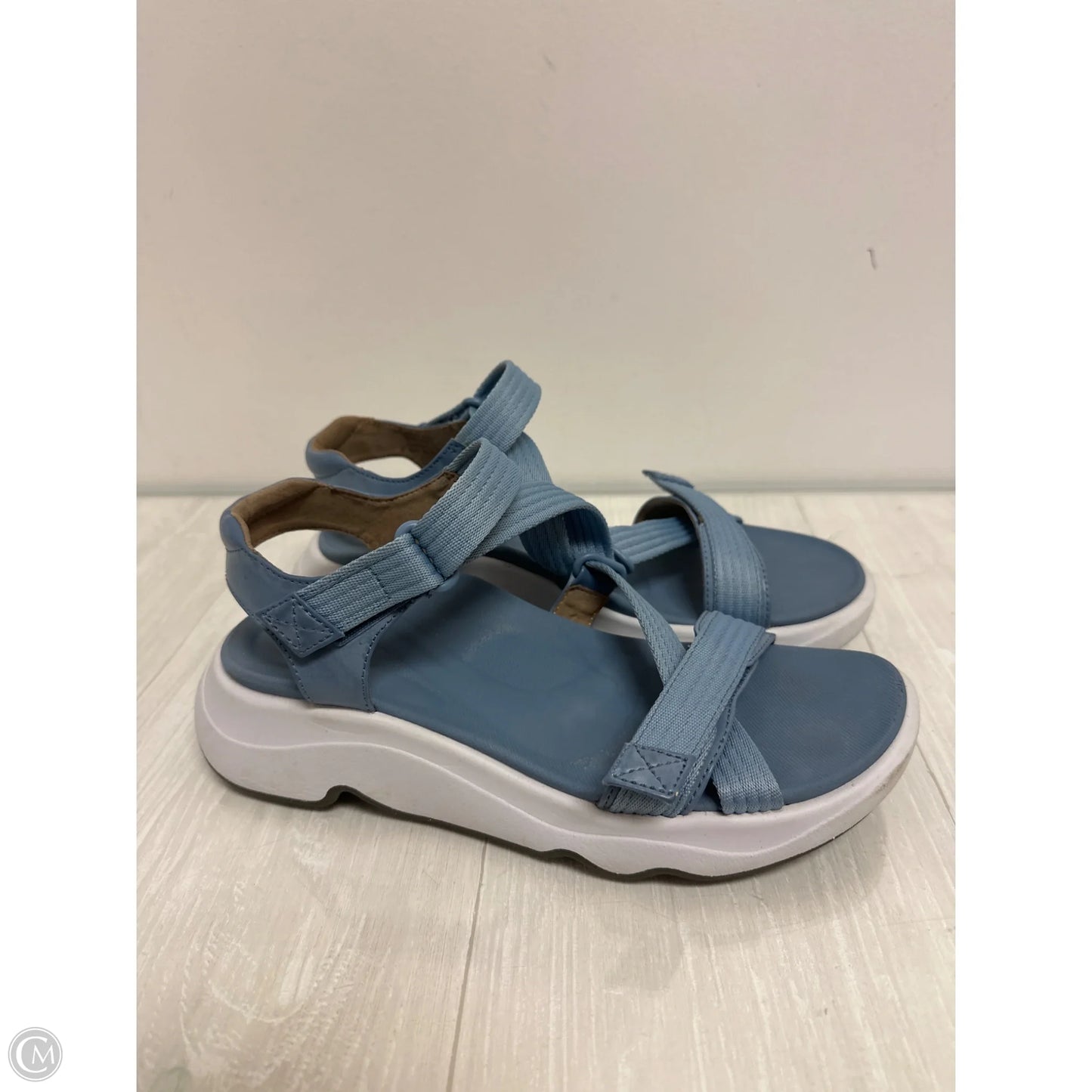 Sandals Flats By Aetrex In Blue, Size: 9.5