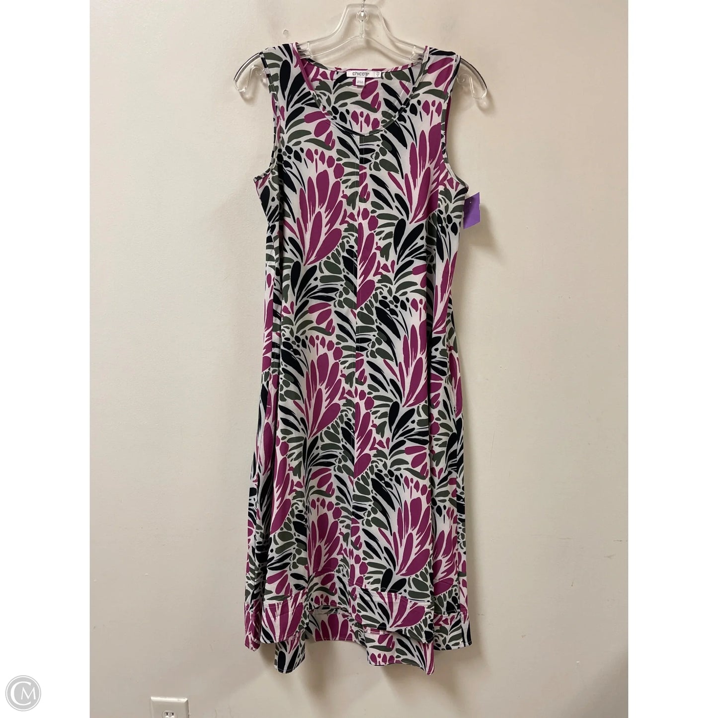 Dress Casual Maxi By Chicos In Floral Print, Size: L