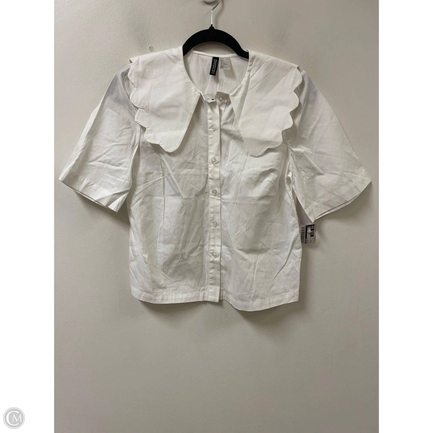 Blouse Short Sleeve By Divided In White, Size: S