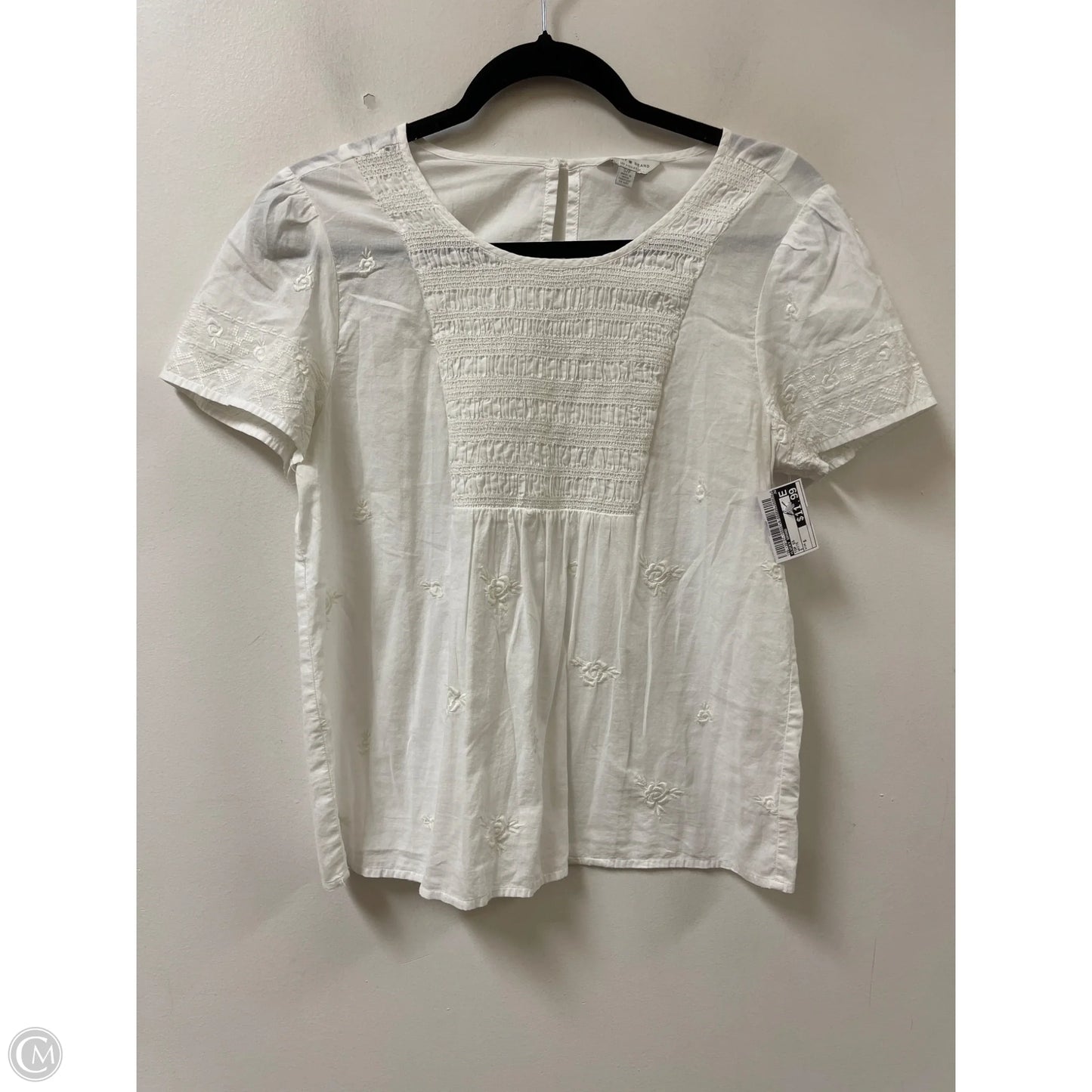 Top Short Sleeve By Lucky Brand In White, Size: S