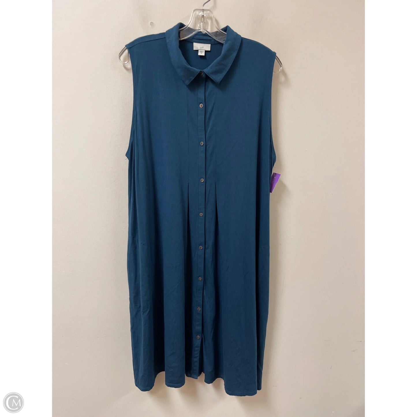 Dress Casual Midi By J. Jill In Blue, Size: Xl
