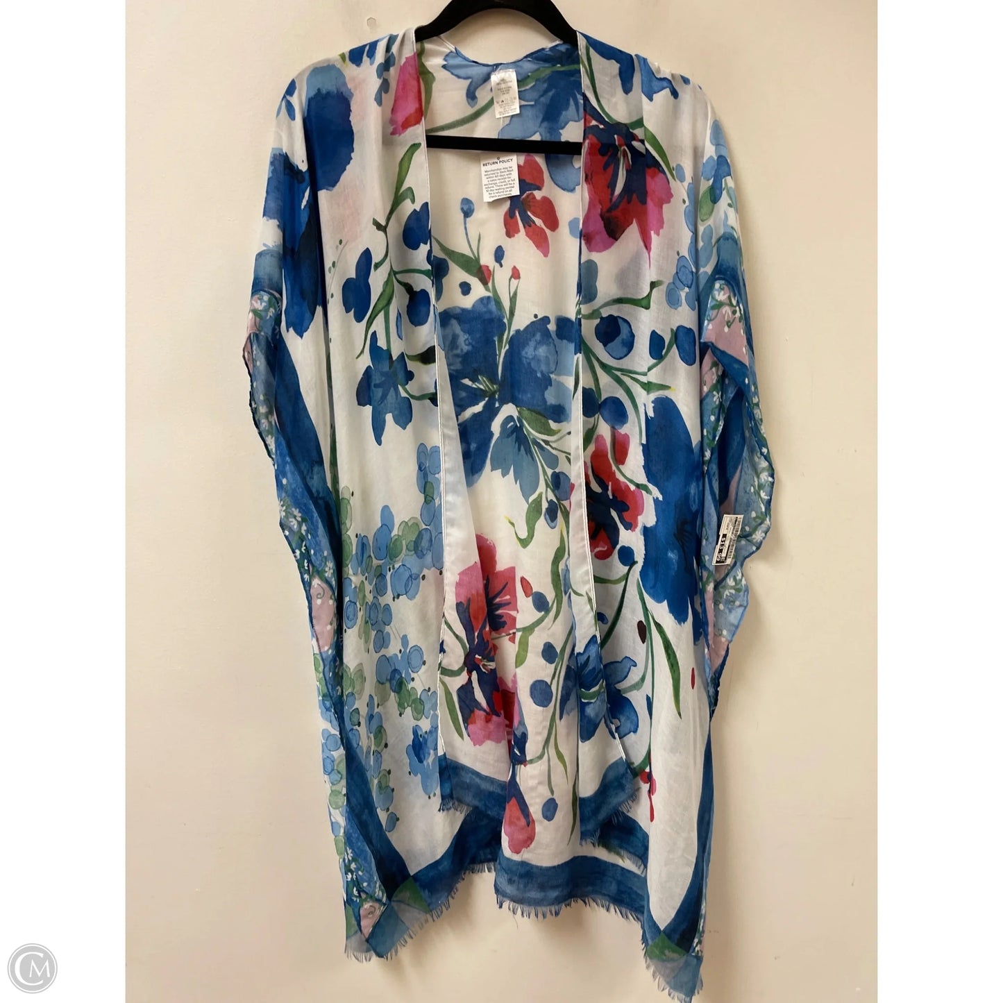 Kimono By Clothes Mentor In Floral Print, Size: Osfm