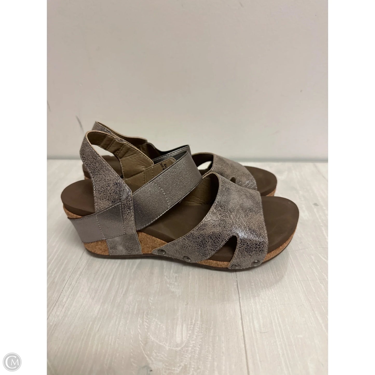Sandals Heels Wedge By Corkys In Bronze, Size: 10