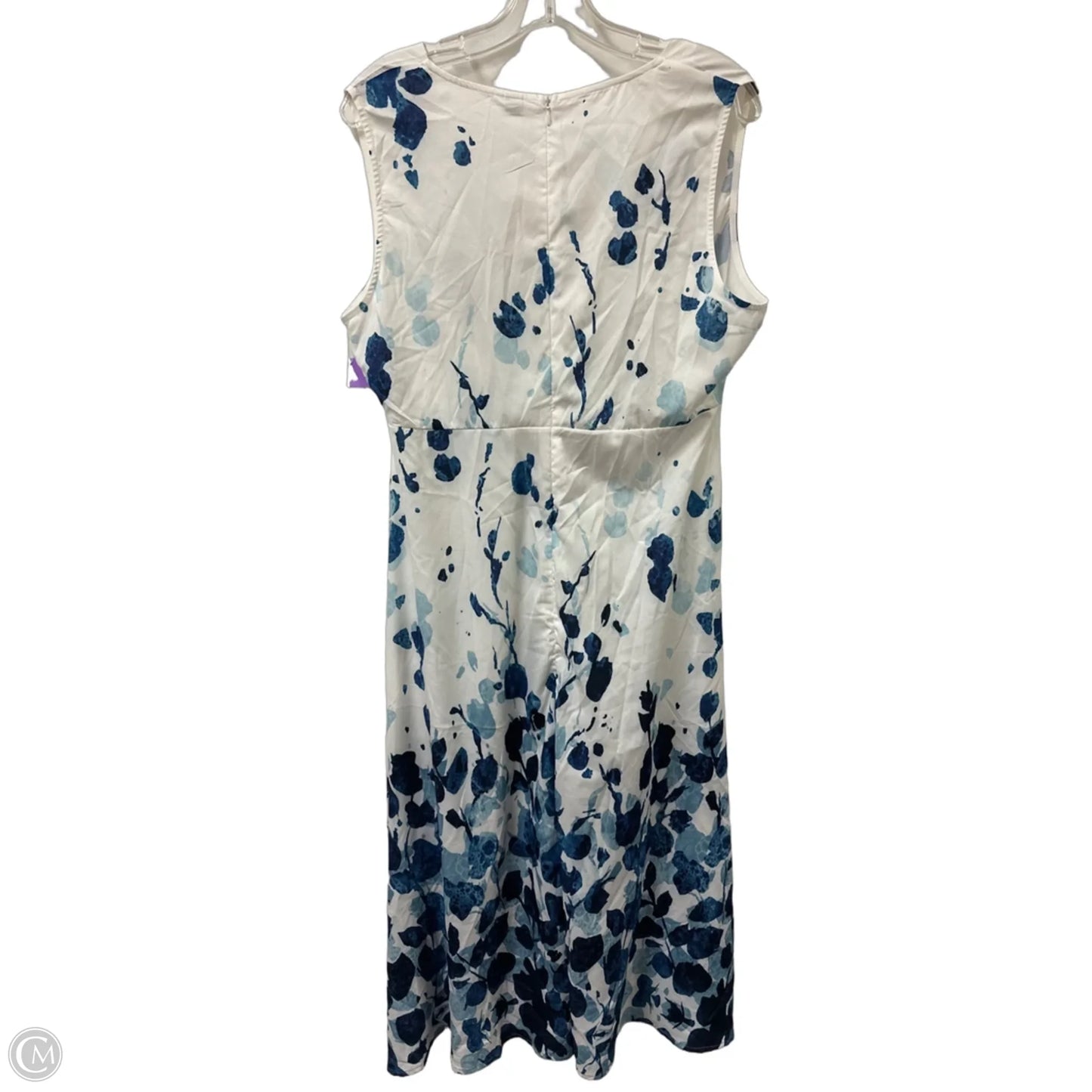 Dress Casual Maxi By Clothes Mentor In Blue & White, Size: Xl