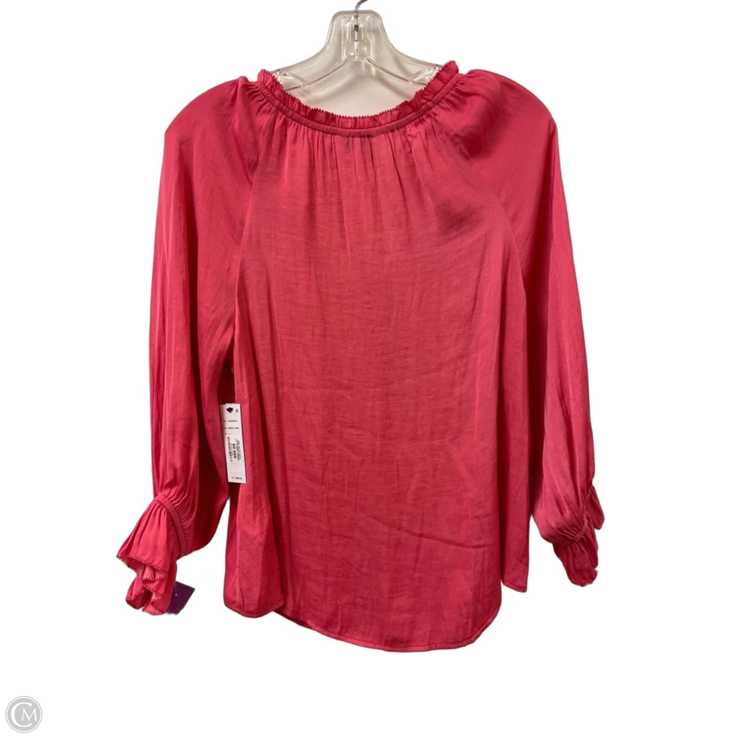 Blouse Long Sleeve By Liverpool In Plaid Pattern, Size: S