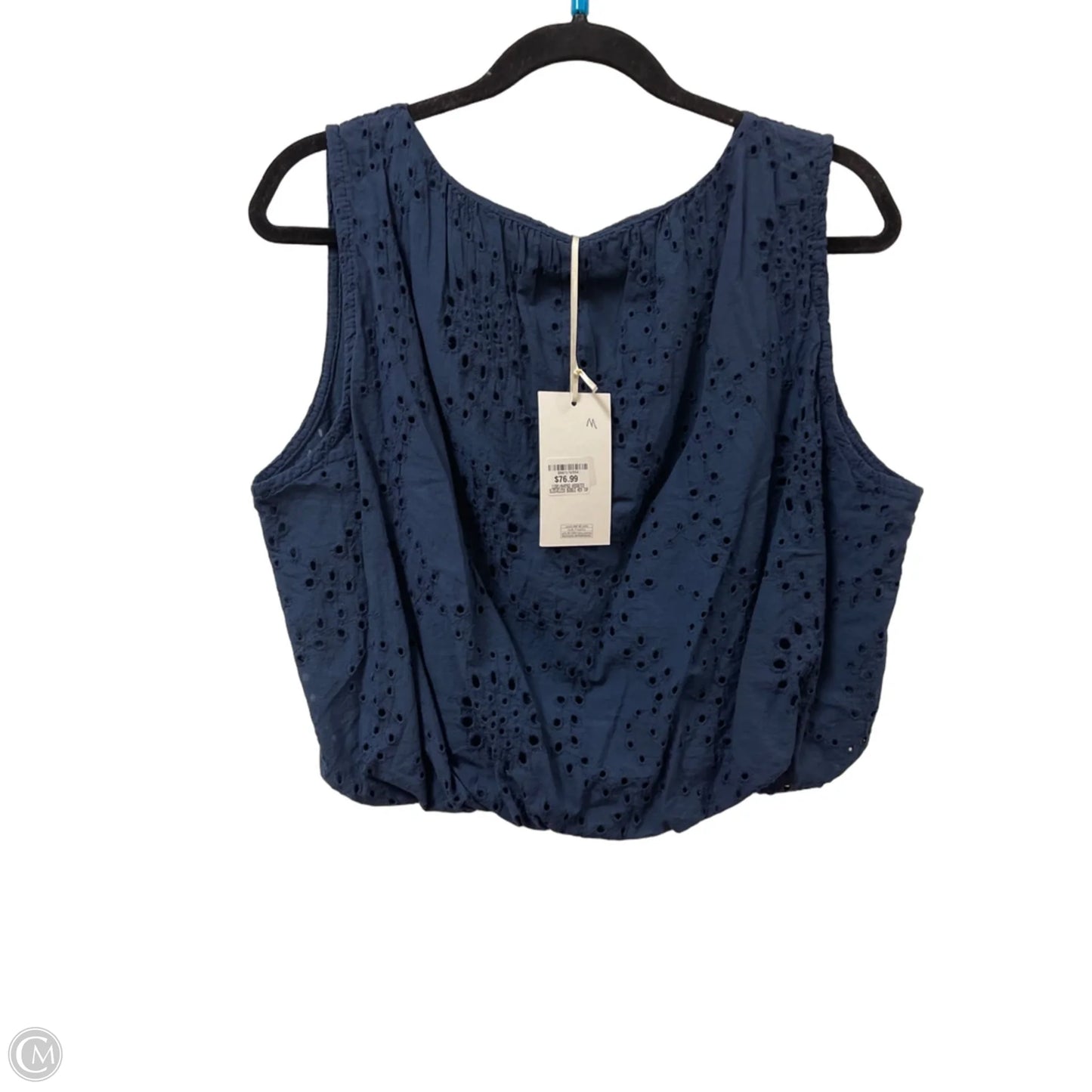Top Short Sleeve By Clothes Mentor In Navy, Size: M