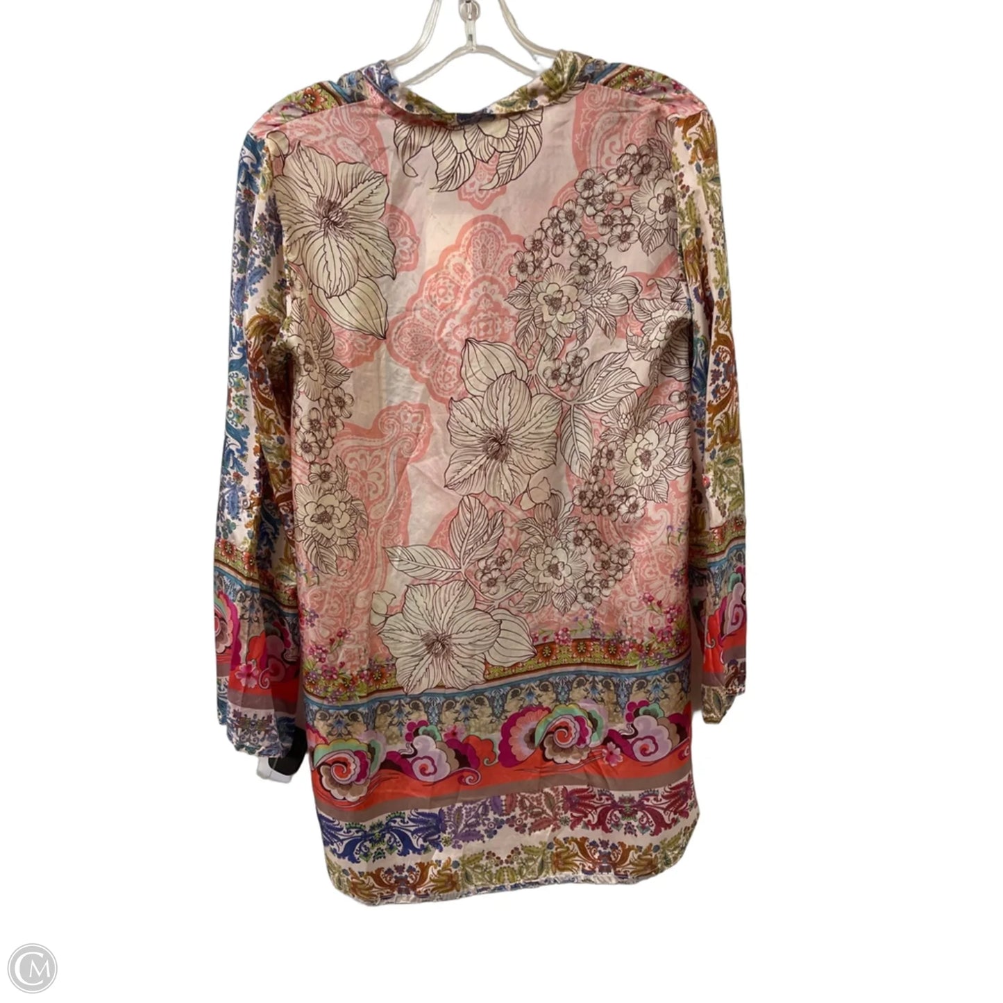 Blouse Designer By Johnny Was In Floral Print, Size: Xs