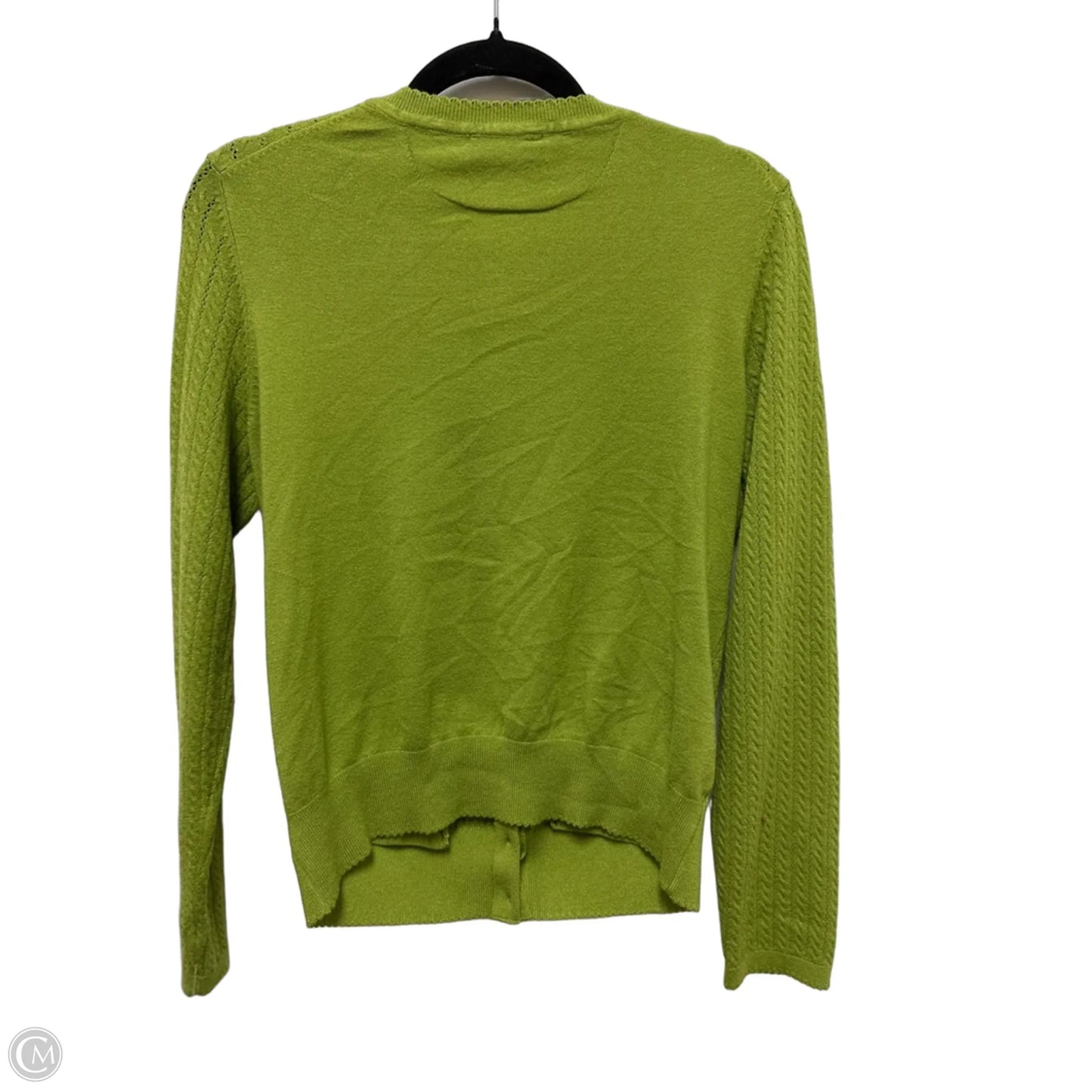 Sweater Cardigan By Free Assembly In Green, Size: M