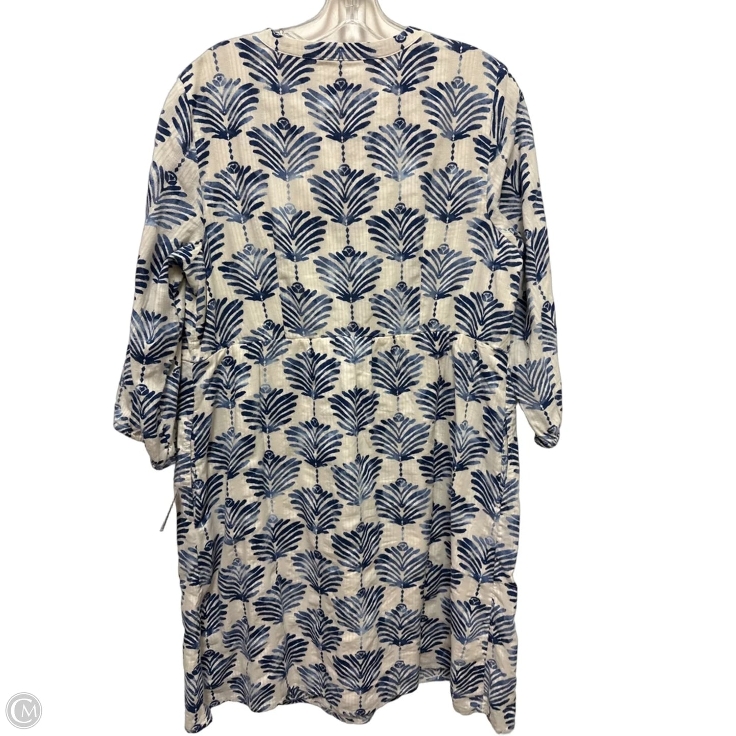Dress Casual Midi By J. Jill In Blue & White, Size: M
