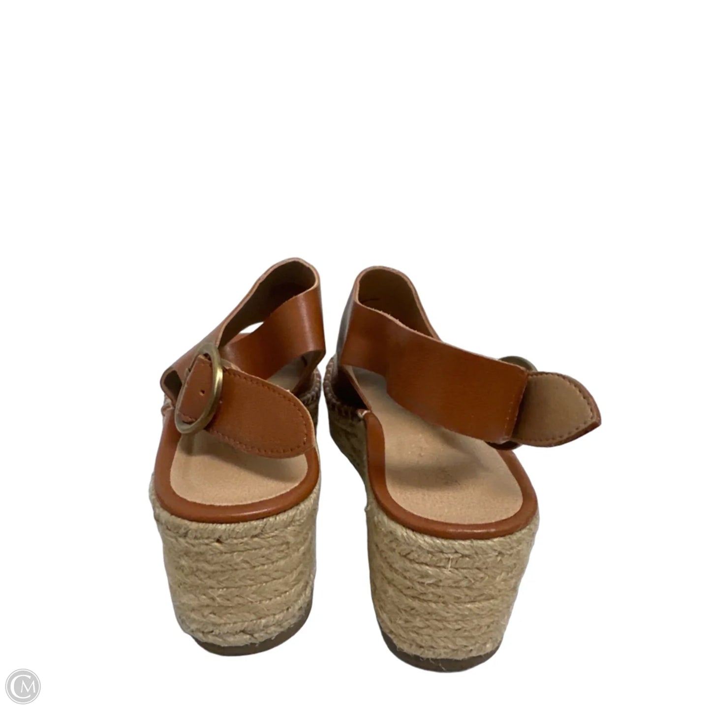 Sandals Heels Wedge By Universal Thread In Brown, Size: 5