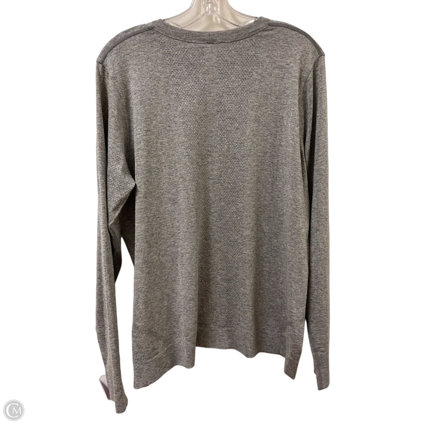 Athletic Top Long Sleeve Crewneck By Lululemon In Grey, Size: Xl