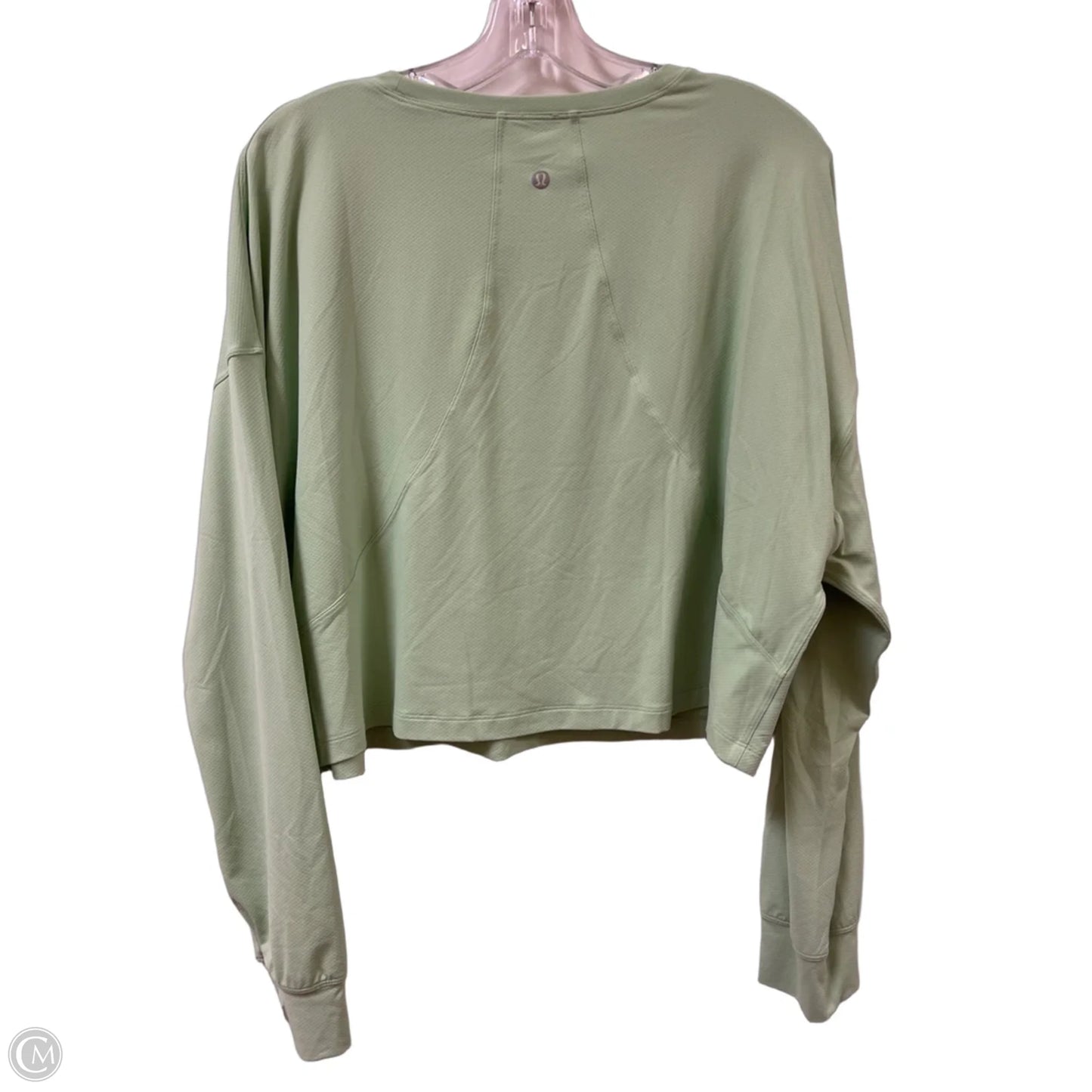 Athletic Top Long Sleeve Crewneck By Lululemon In Green, Size: Xl