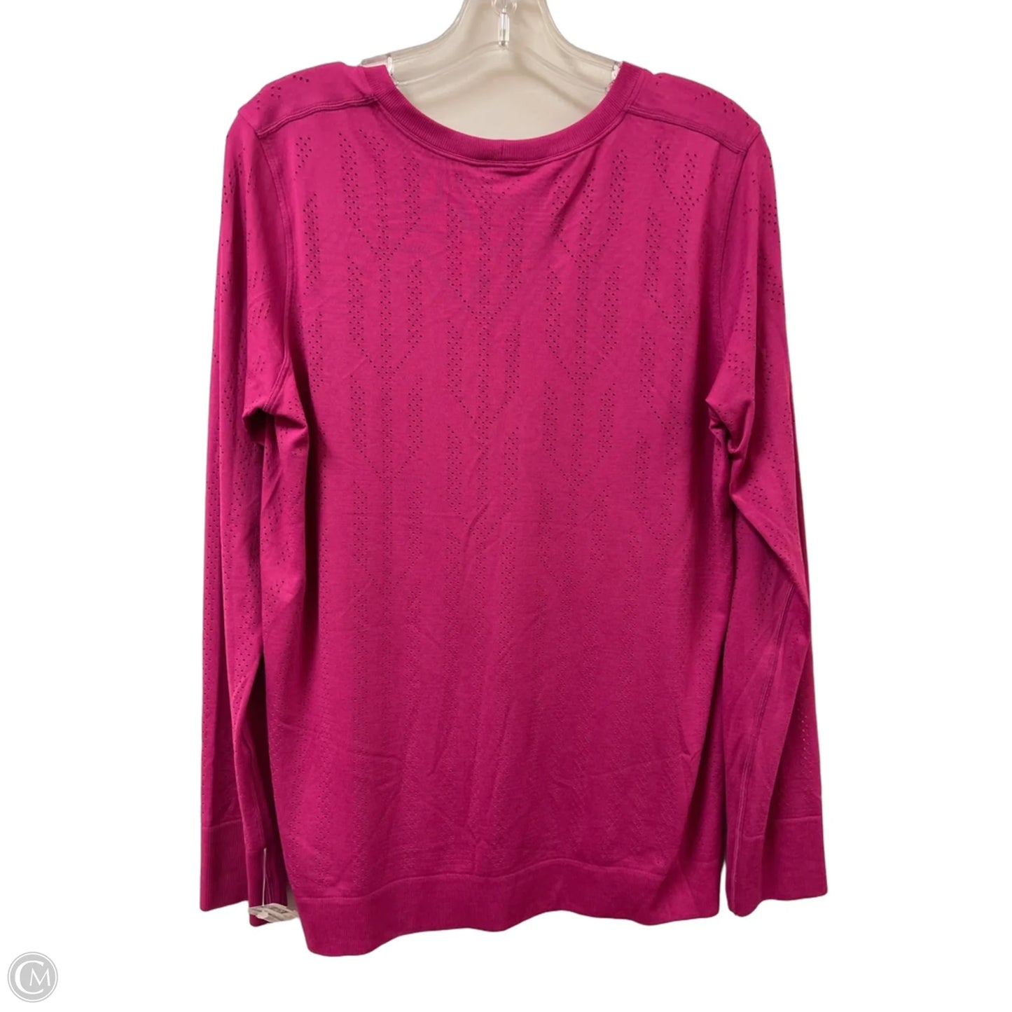 Athletic Top Long Sleeve Crewneck By Lululemon In Pink, Size: Xl