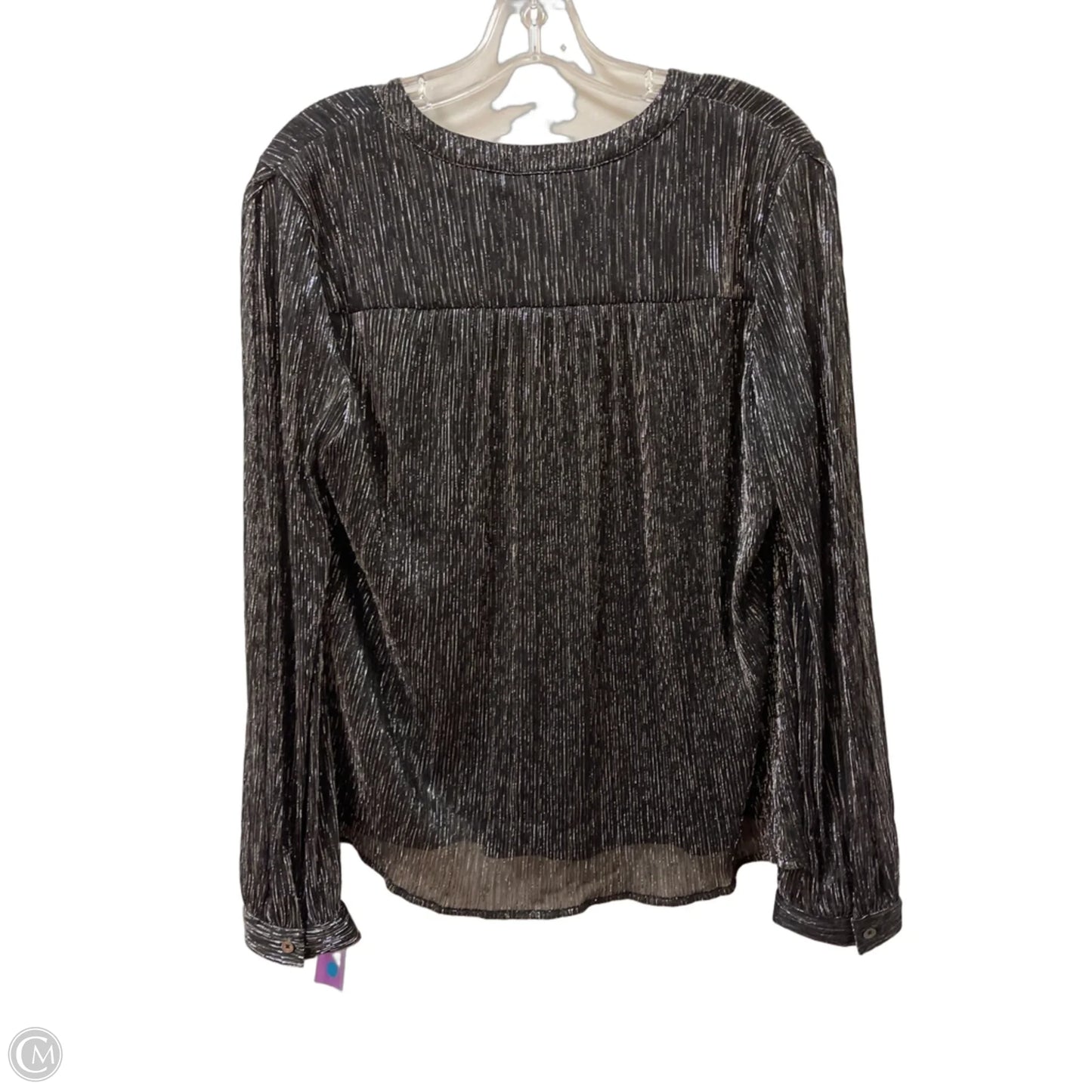 Blouse Long Sleeve By Current Air In Black, Size: L