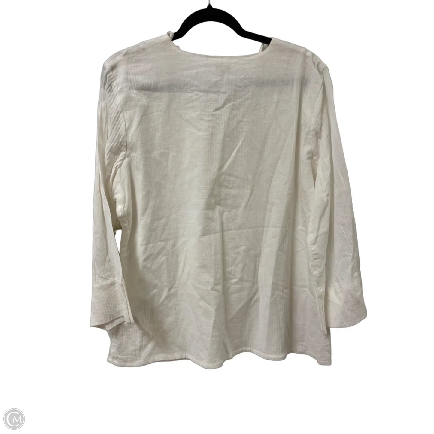 Top Long Sleeve By Reba In Cream, Size: Xl