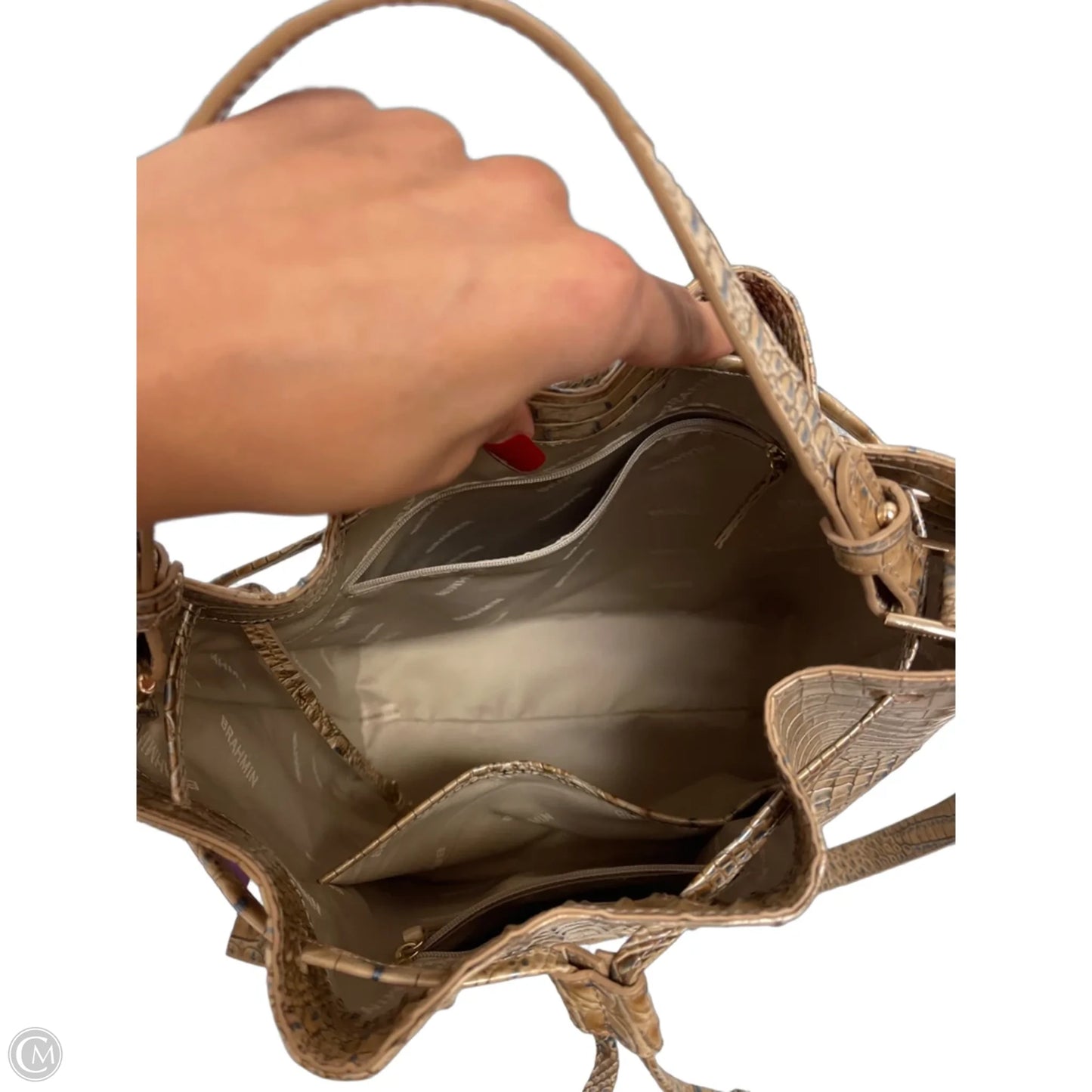Handbag Designer By Brahmin, Size: Large