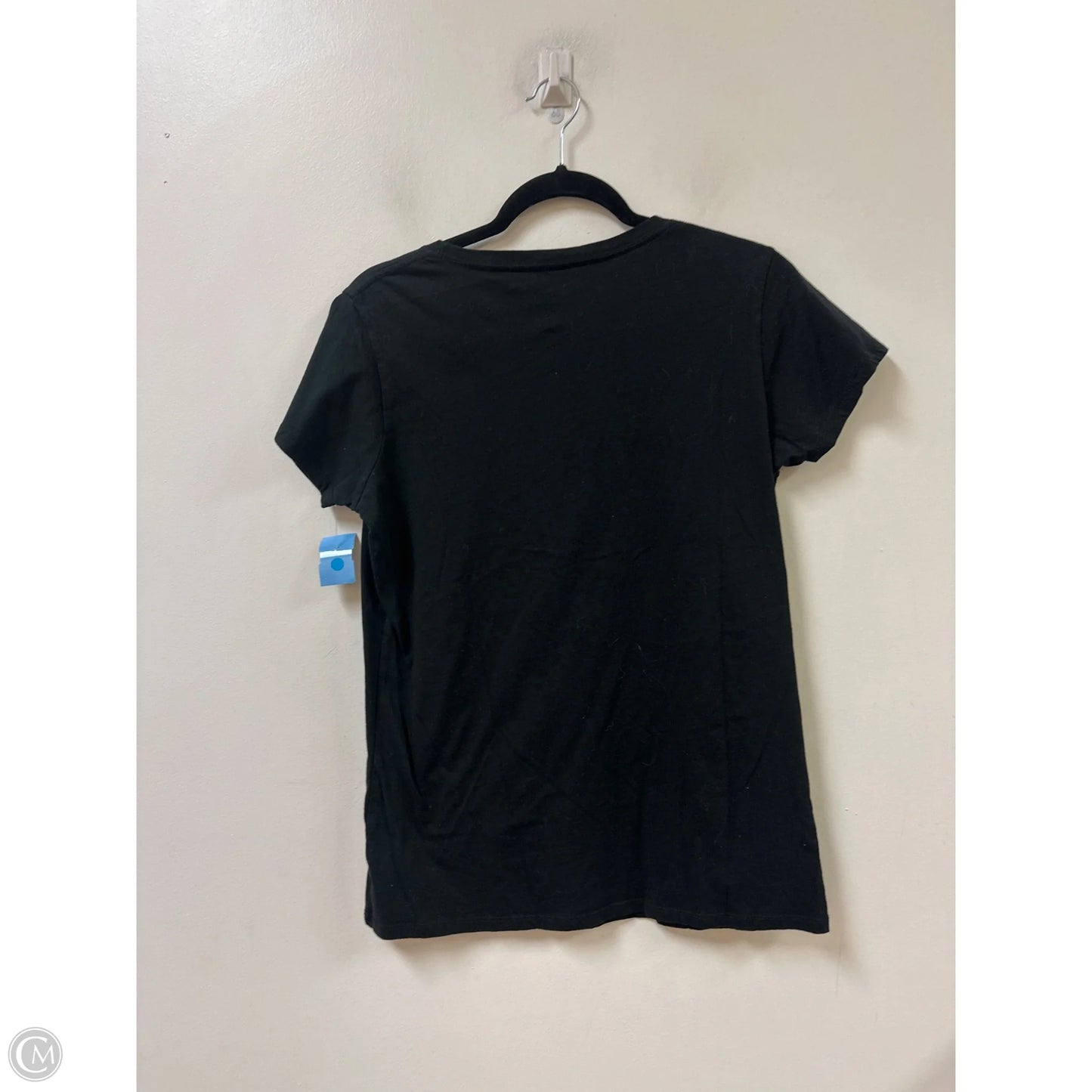Top Short Sleeve By Clothes Mentor In Black, Size: L