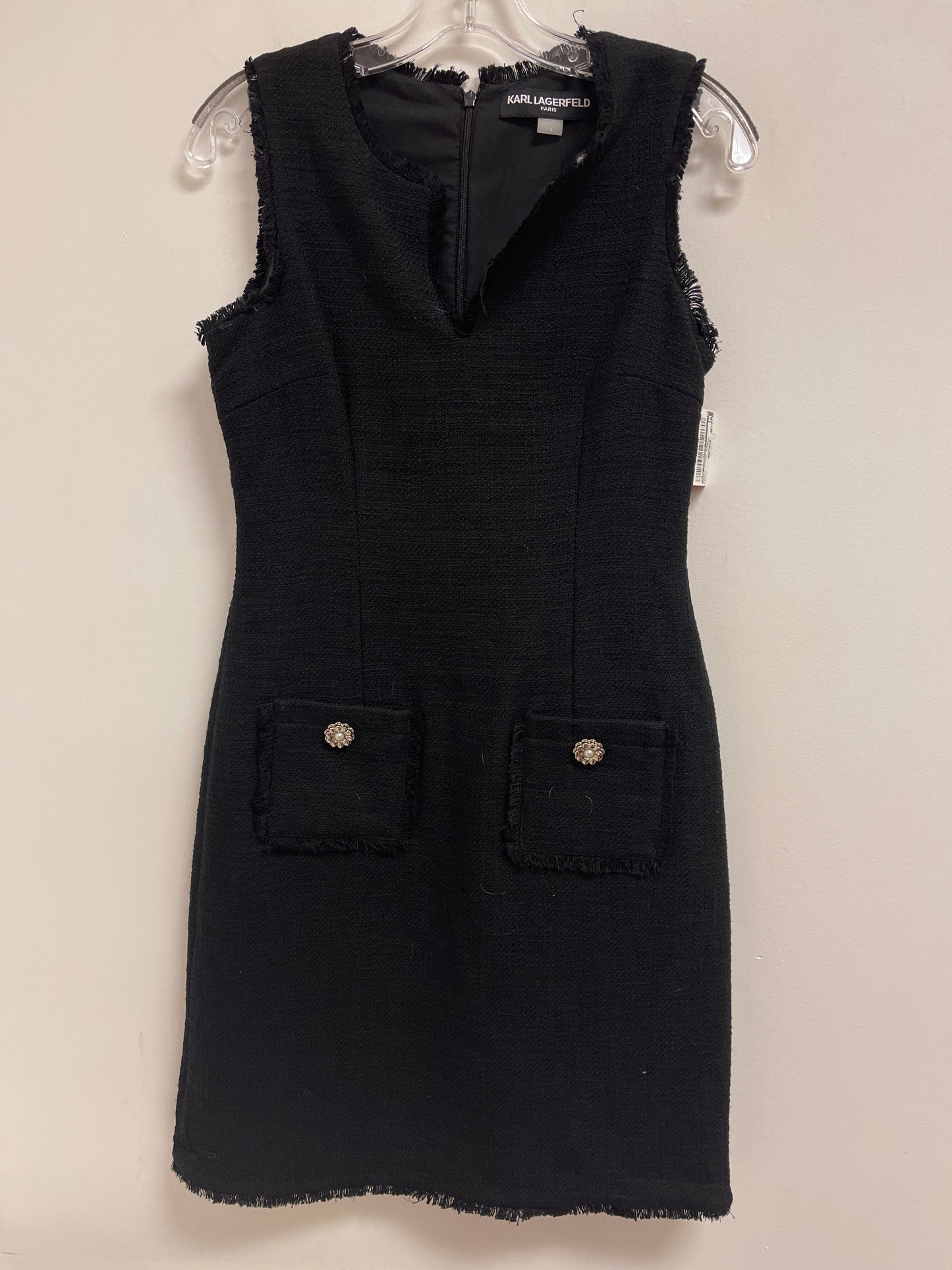 Dress Casual Short By Karl Lagerfeld In Black, Size: S