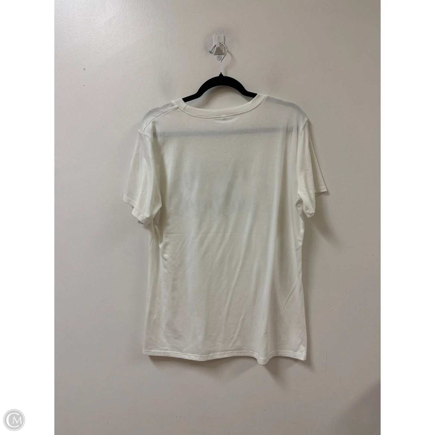 Top Short Sleeve By Clothes Mentor In White, Size: L