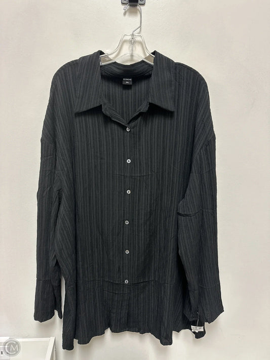 Blouse Long Sleeve By Clothes Mentor In Black, Size: 3x