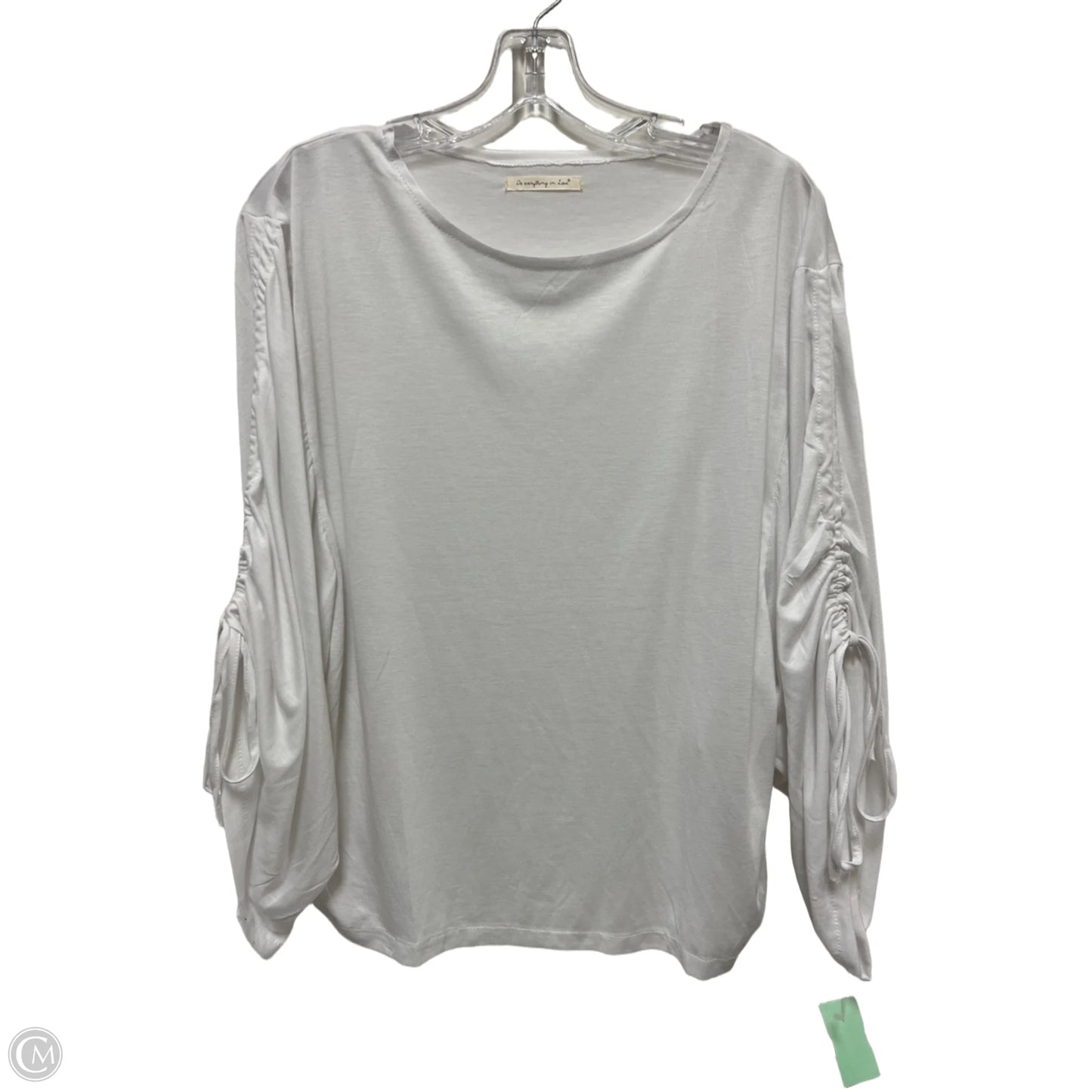 Top Long Sleeve By Do Everything In Love In White, Size: Osfm