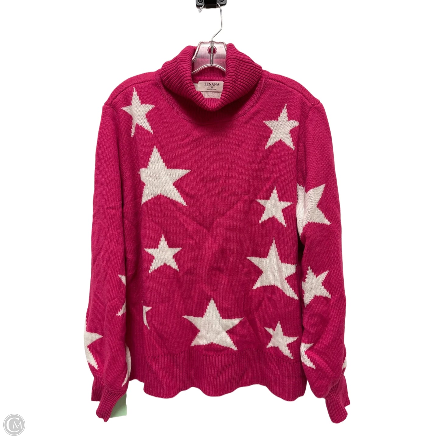 Sweater By Zenana Outfitters In Pink, Size: Xl
