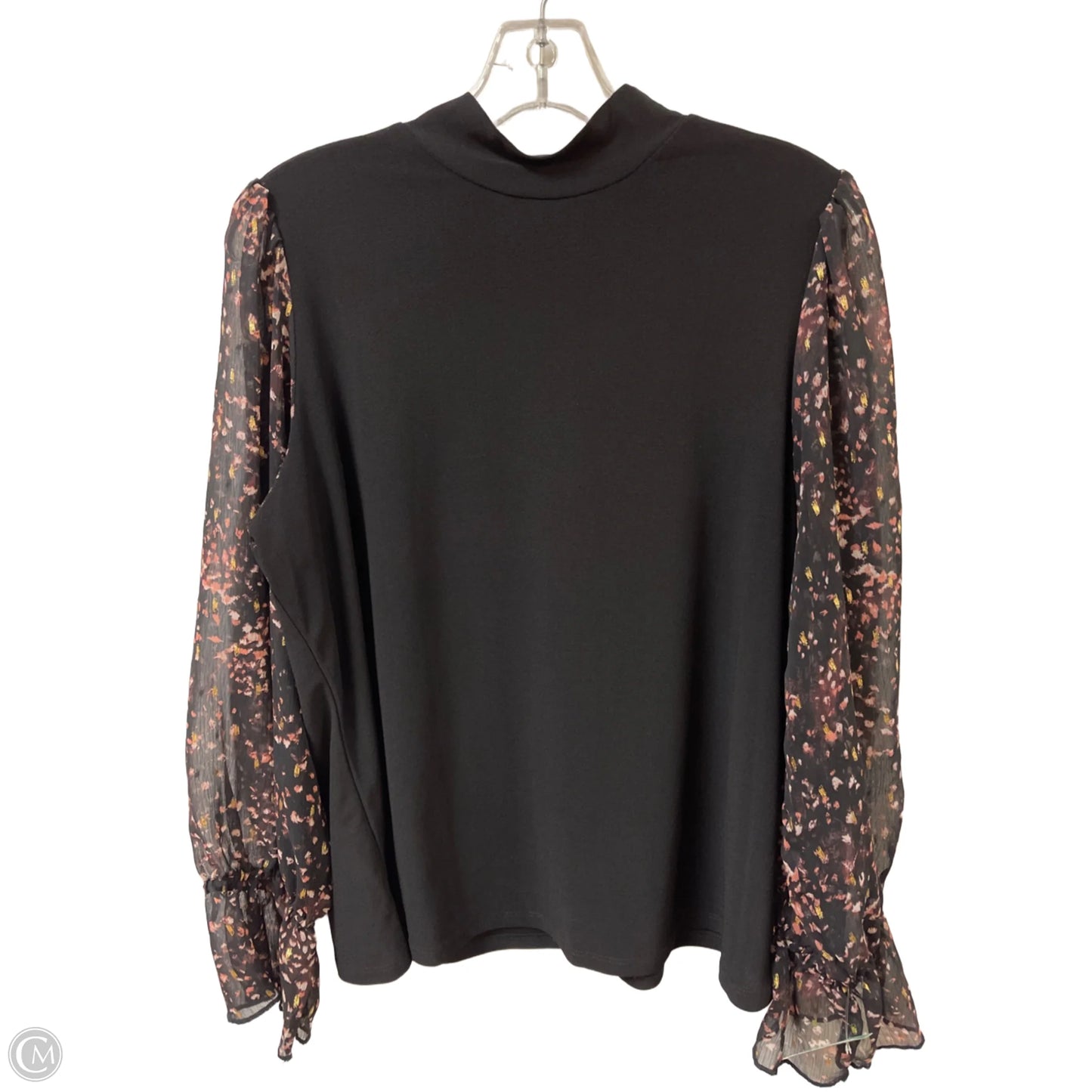 Top Long Sleeve By Cece In Black, Size: 1x