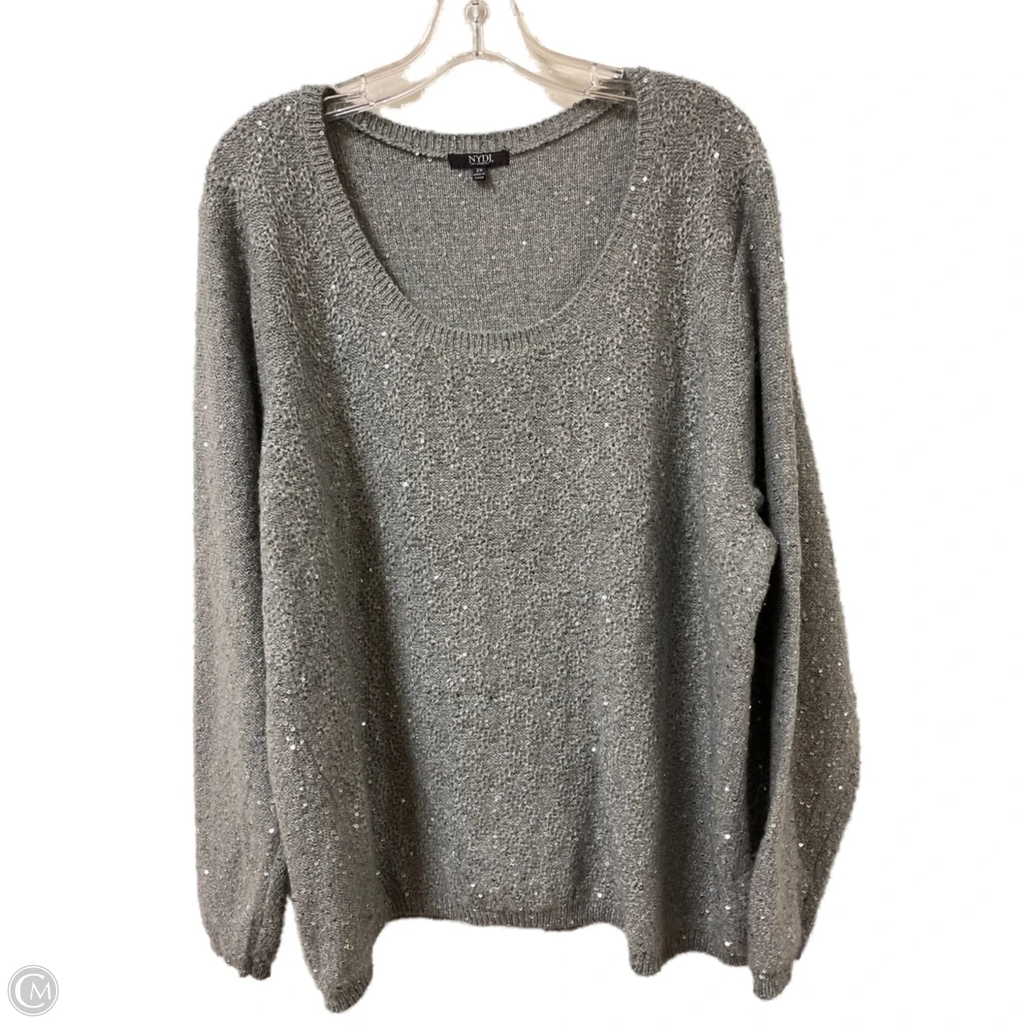 Sweater By Not Your Daughters Jeans In Grey, Size: 2x