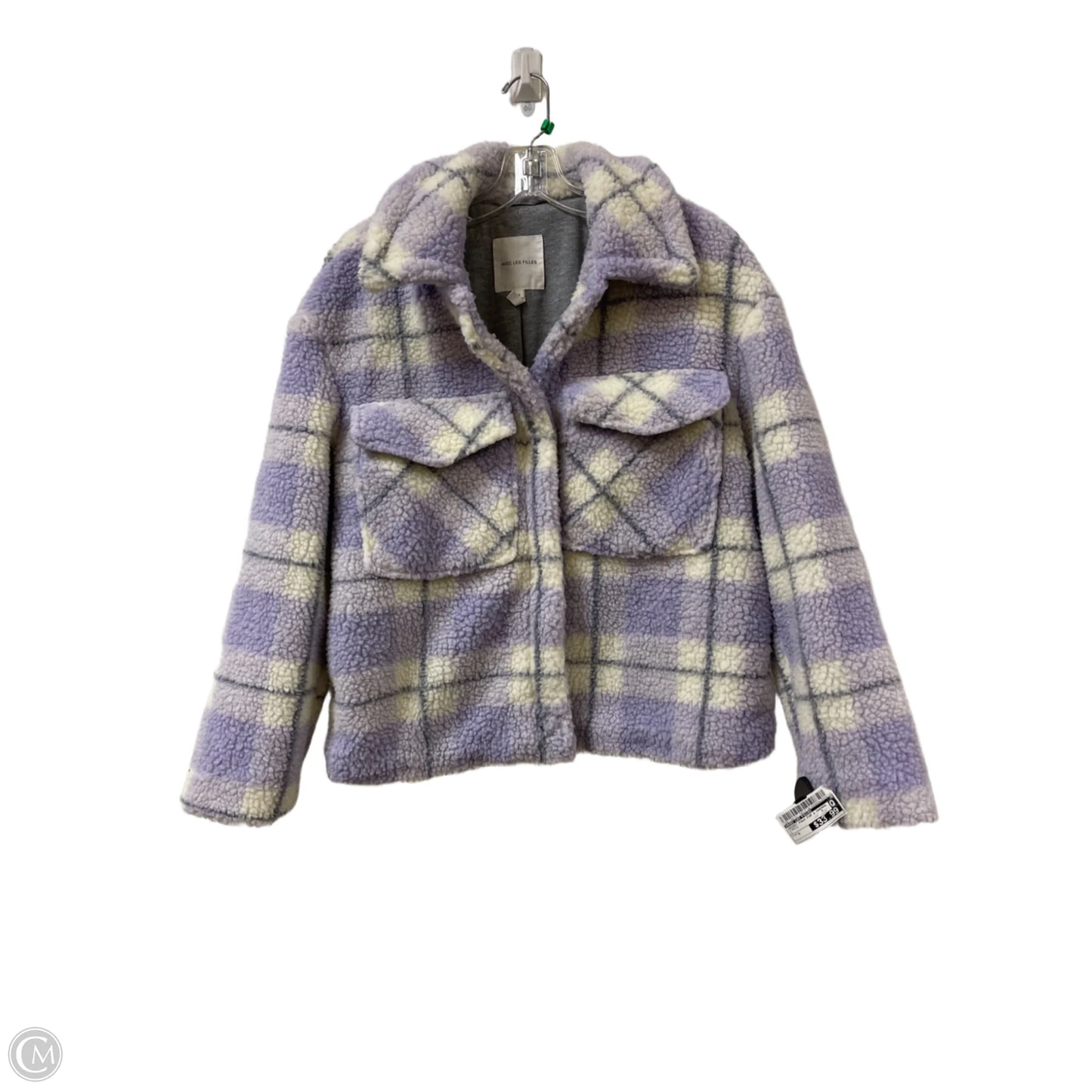 Jacket Faux Fur & Sherpa By Avec Les Filles In Purple, Size: S