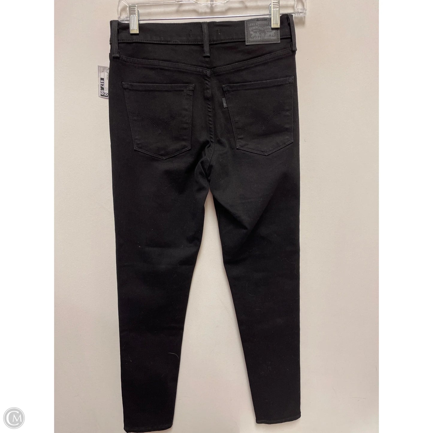 Jeans Skinny By Levis In Black, Size: 2