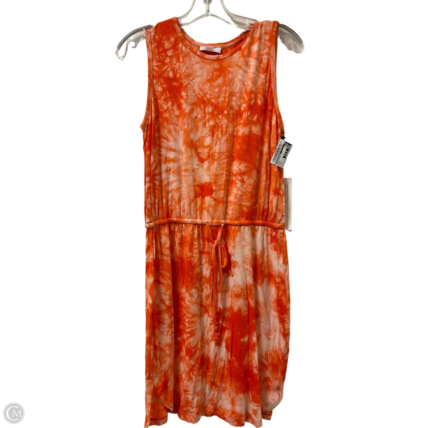 Dress Casual Short By Calvin Klein In Orange, Size: M