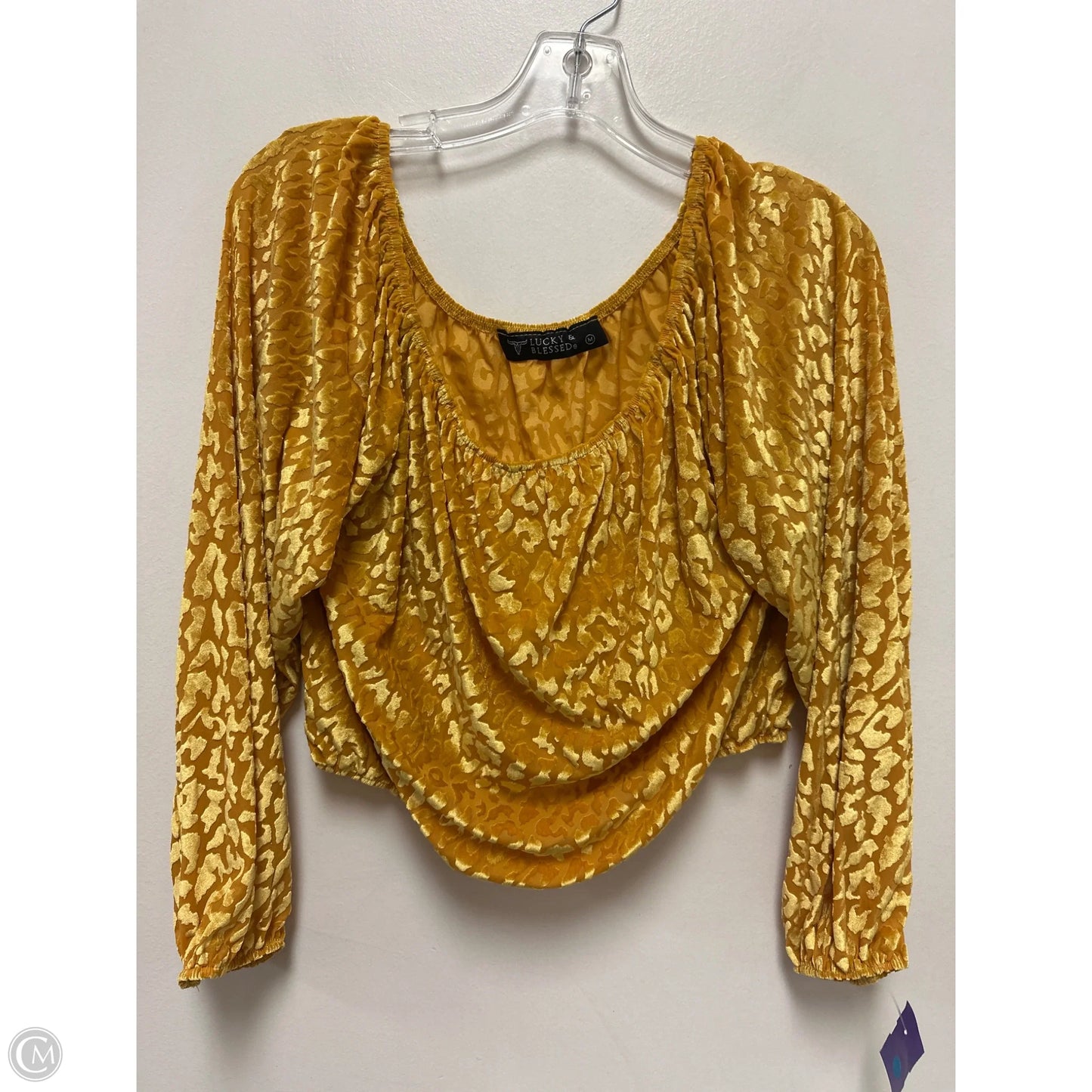 Top Long Sleeve By Clothes Mentor In Yellow, Size: M