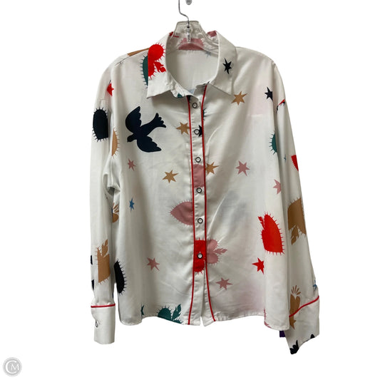 Blouse Long Sleeve By Clothes Mentor In Multi-colored, Size: Xl