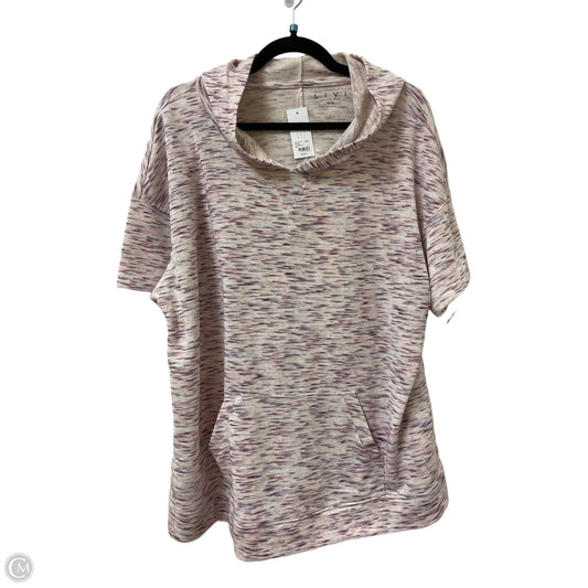 Sweater Short Sleeve By Livi Active In Pink, Size: 2x