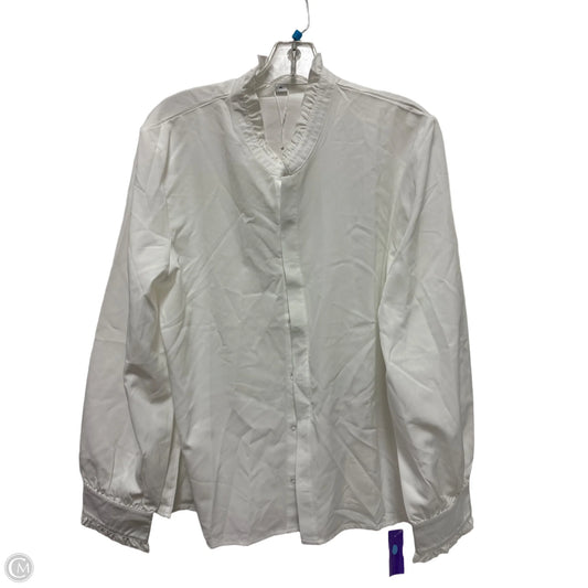 Blouse Long Sleeve By Clothes Mentor In White, Size: Xl