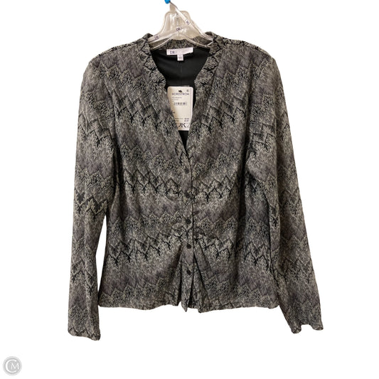 Blouse Long Sleeve By Dr2 In Grey, Size: L