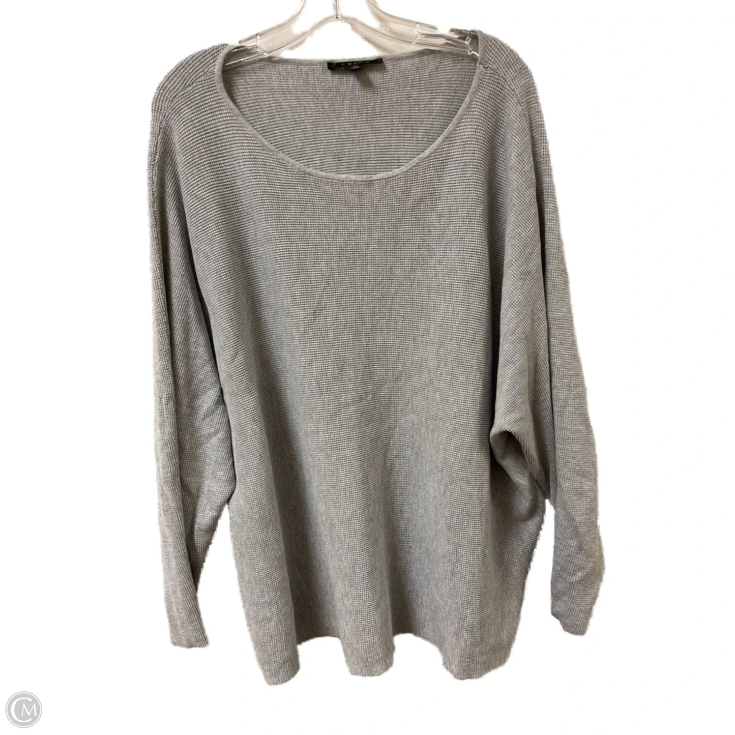 Sweater By Cyrus Knits In Grey, Size: 2x