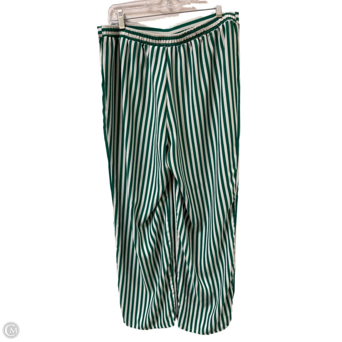 Pants Wide Leg By Versona In Green, Size: L