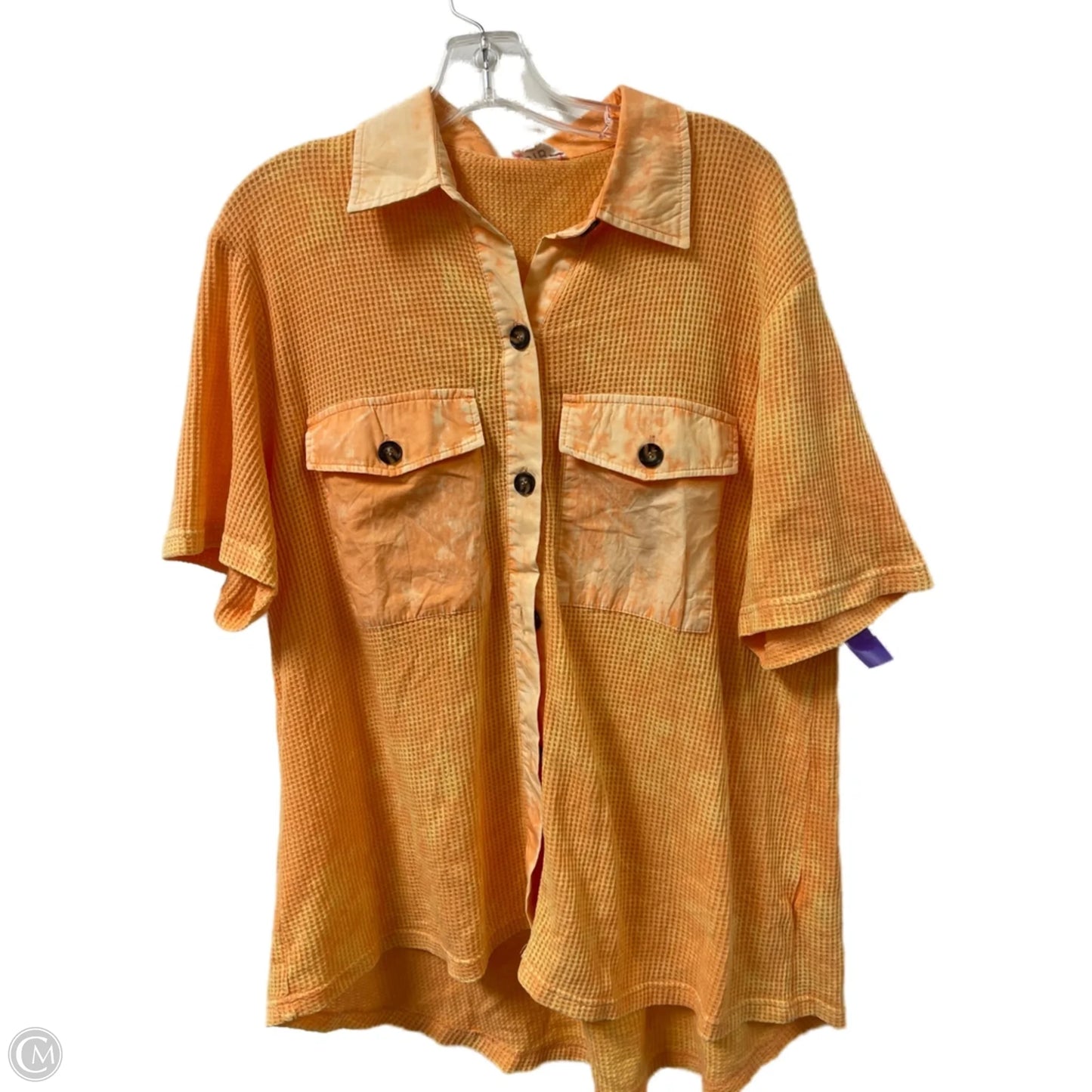 Tunic Short Sleeve By Bibi In Orange, Size: M