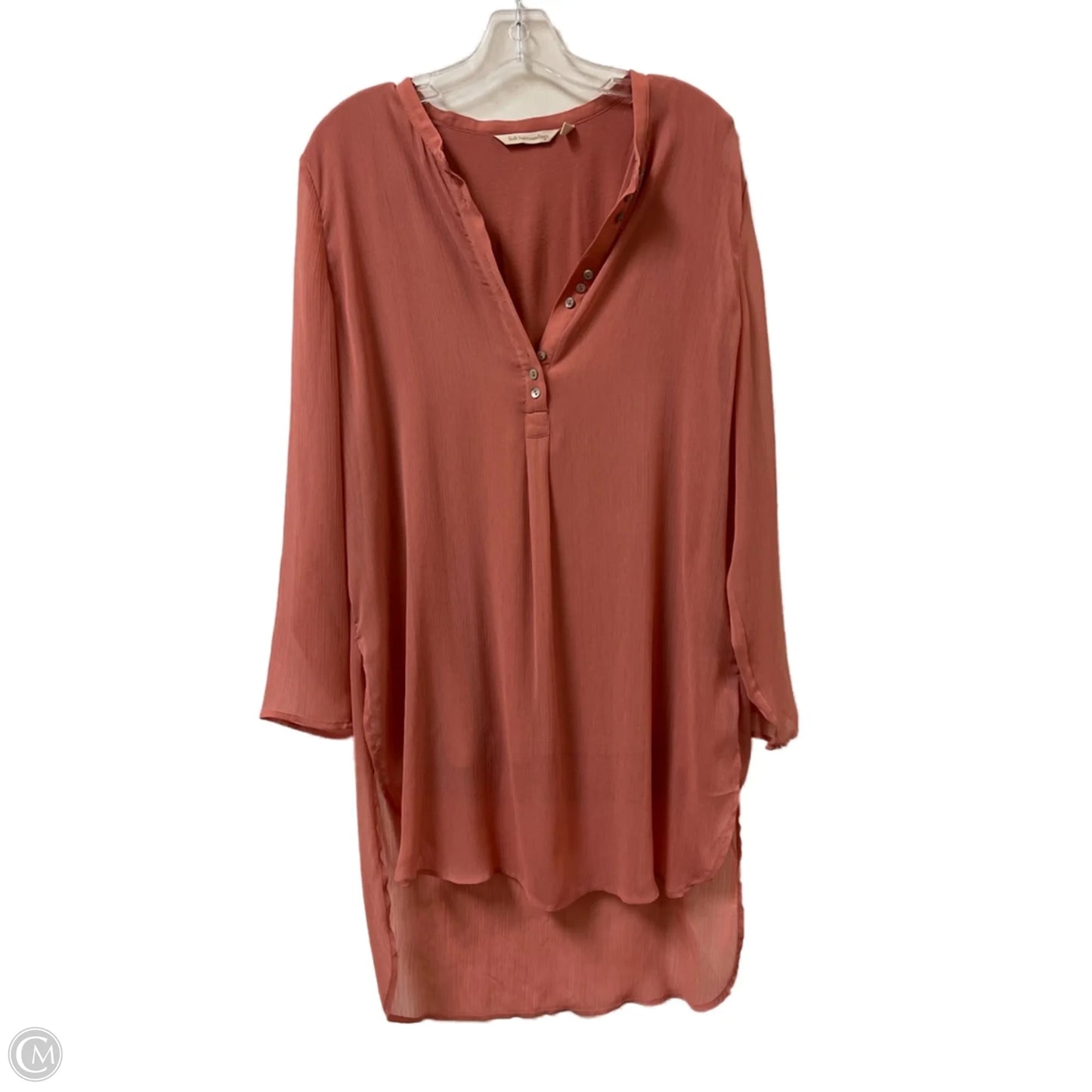 Tunic Long Sleeve By Soft Surroundings In Pink, Size: Xl
