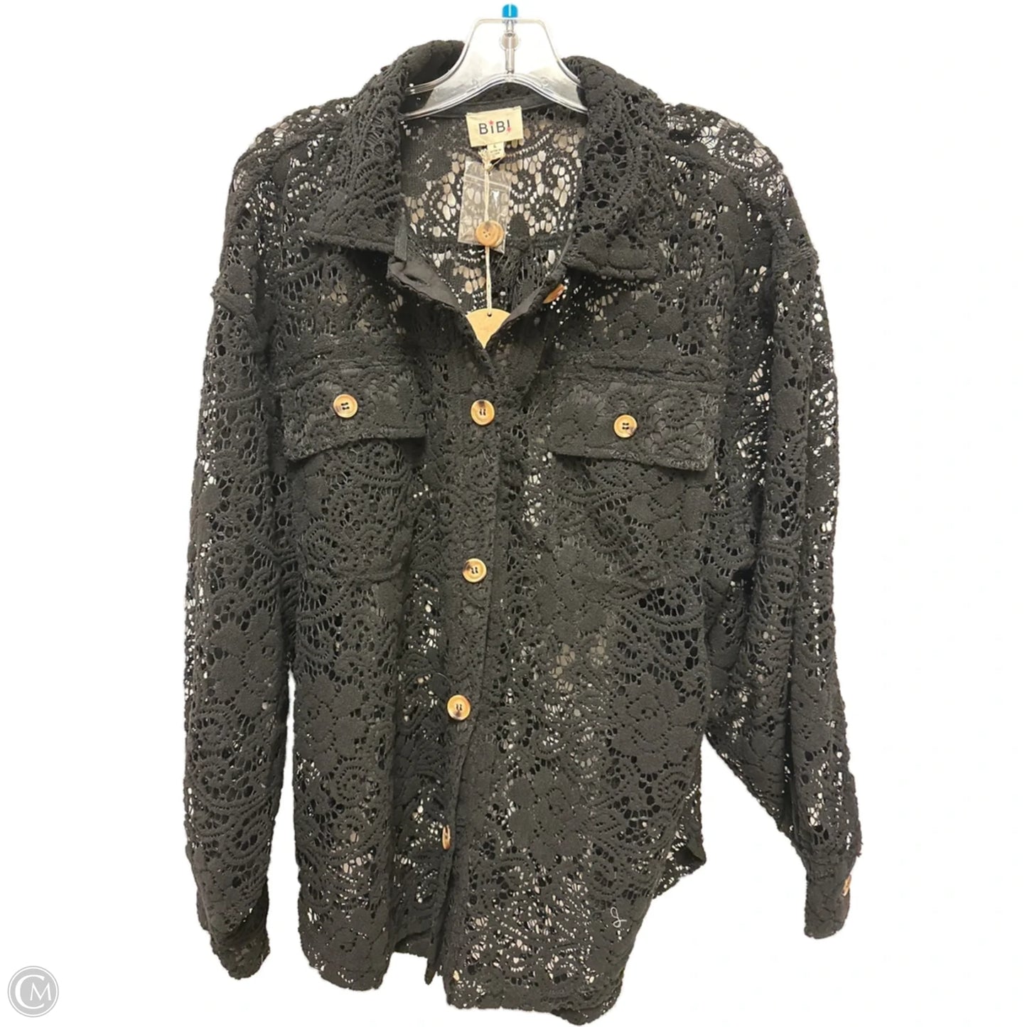 Jacket Shirt By Bibi In Black, Size: L