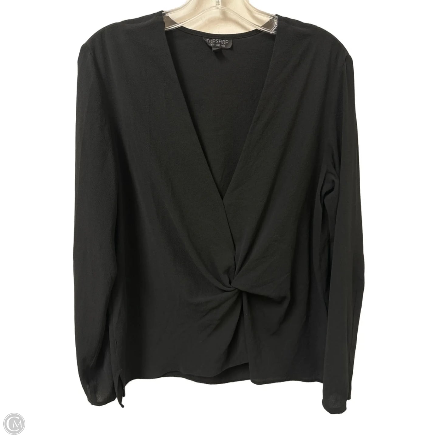 Top Long Sleeve By Top Shop In Black, Size: M