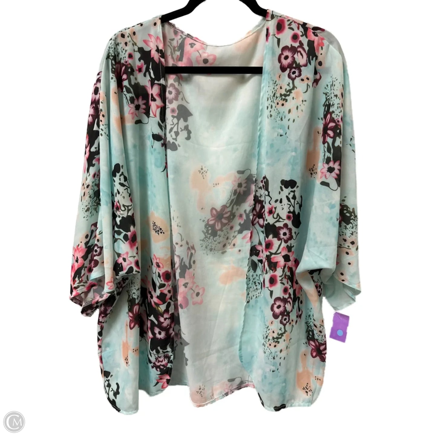 Kimono By Clothes Mentor In Floral Print, Size: Osfm