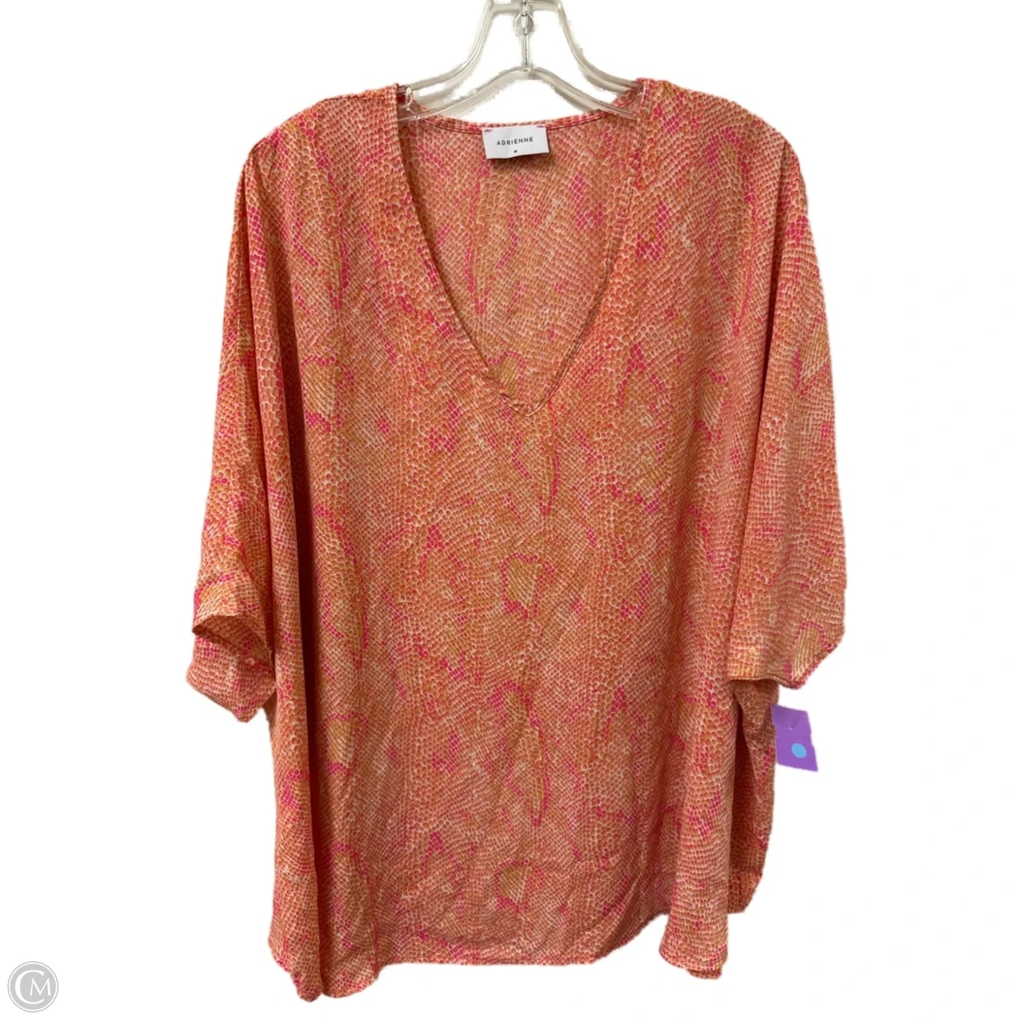 Tunic Short Sleeve By Clothes Mentor In Orange, Size: M