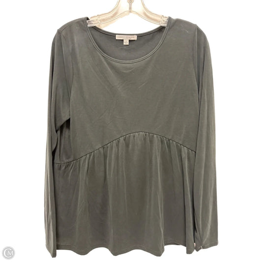 Top Long Sleeve By Green Envelope In Grey, Size: L