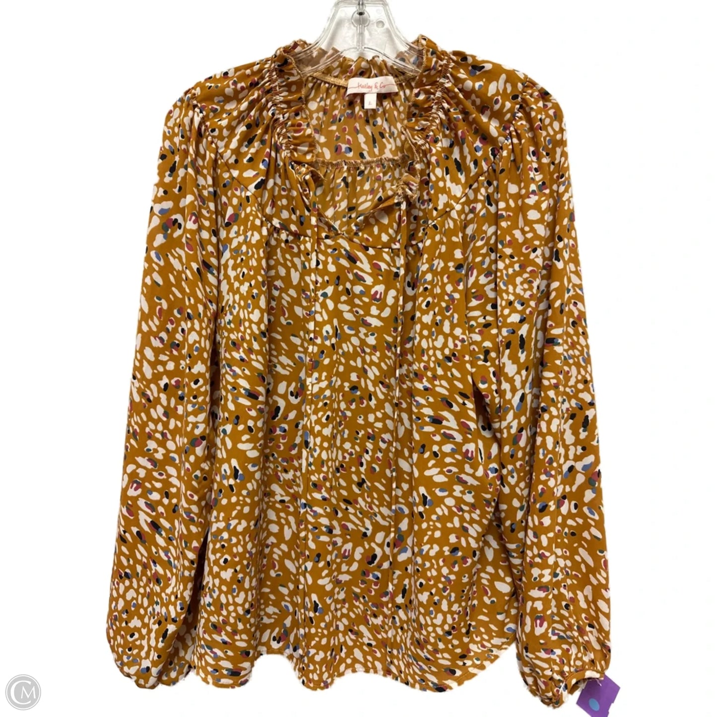 Top Long Sleeve By Clothes Mentor In Yellow, Size: L