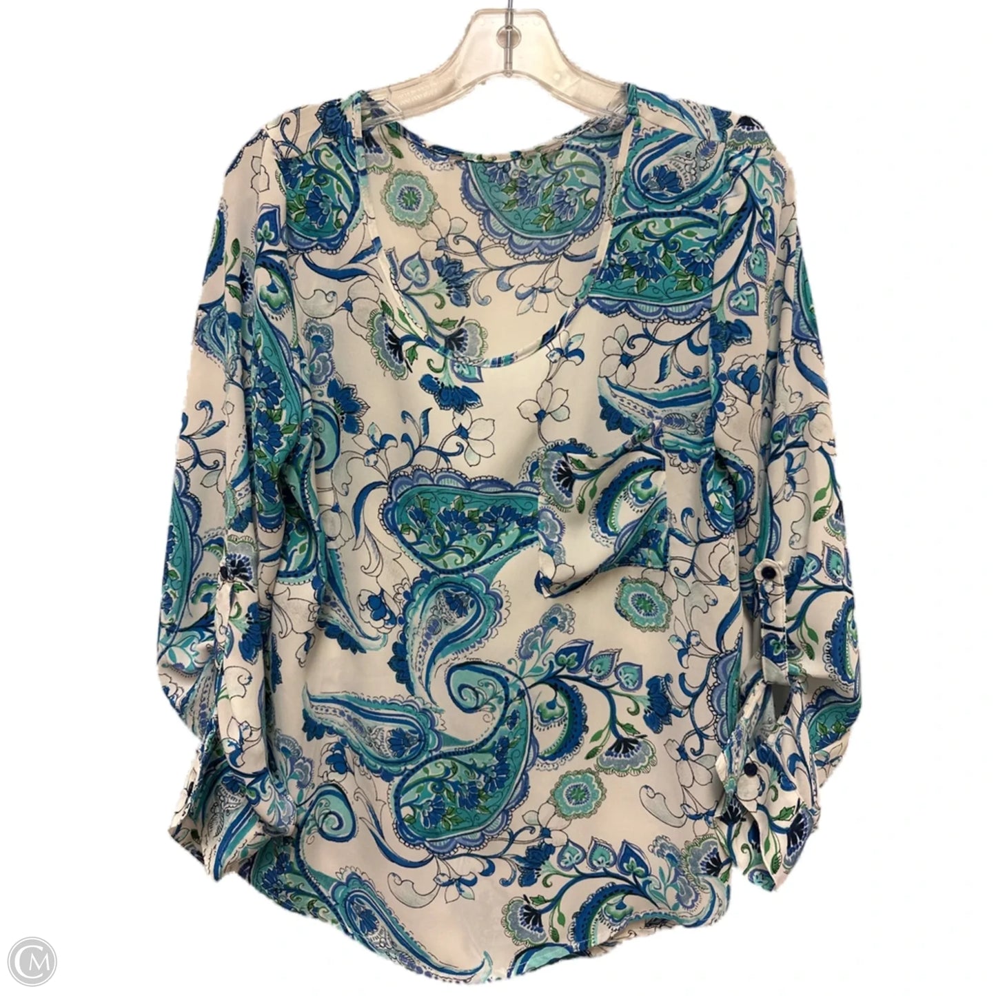 Top Long Sleeve By Clothes Mentor In Blue & Green, Size: S