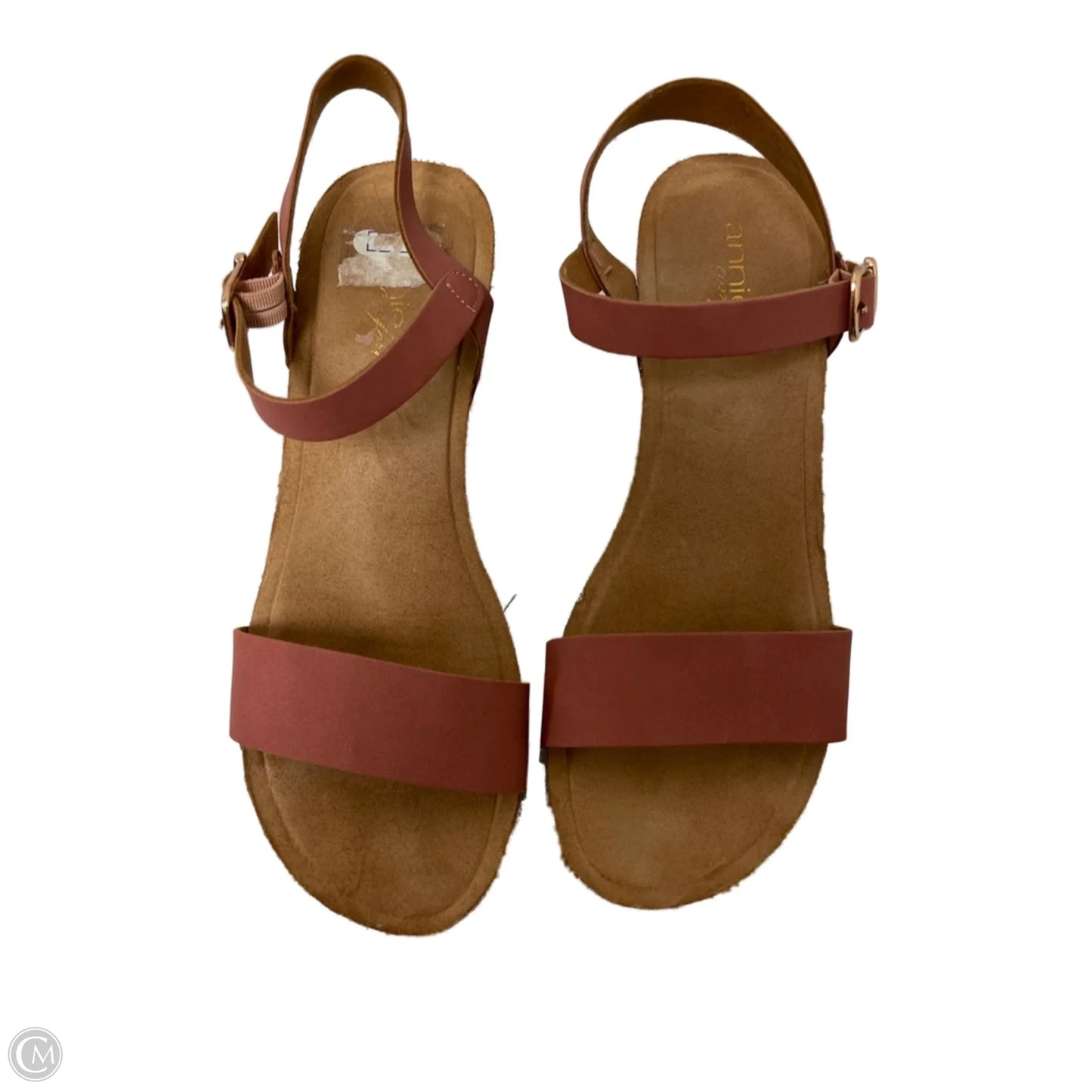 Sandals Heels Wedge By Annie In Pink, Size: 11