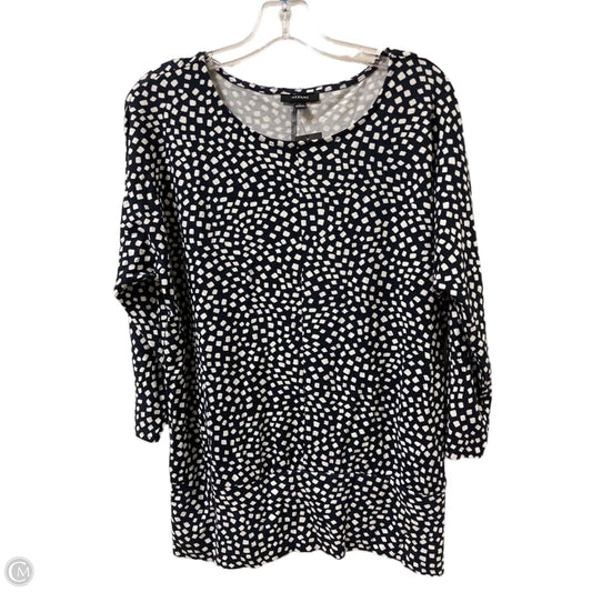 Top Long Sleeve By Alfani In Navy, Size: L